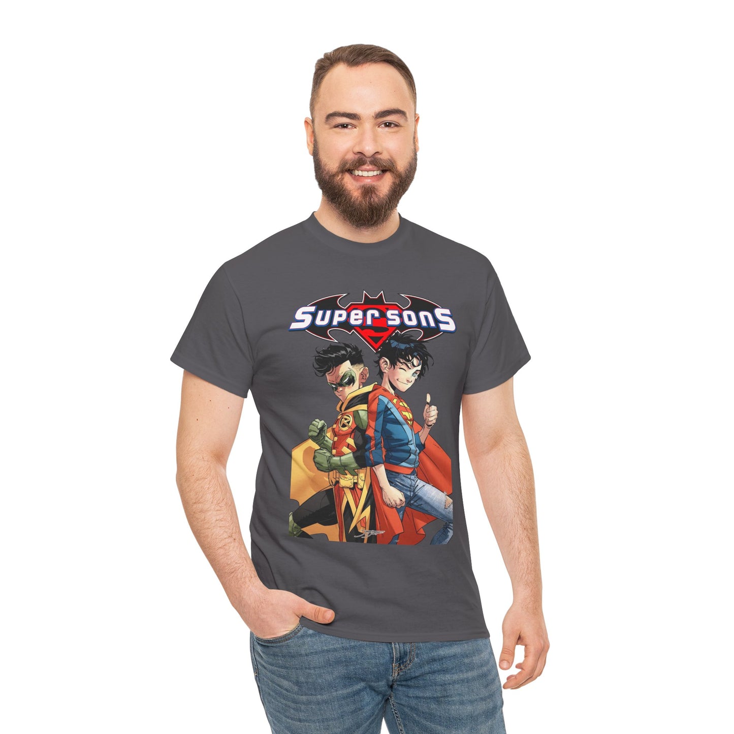 Super Sons T-Shirt - Jorge Jimenez Art - Superboy & Robin - Jon Kent & Damian Wayne - DC Comics - Sons of Superman & Batman