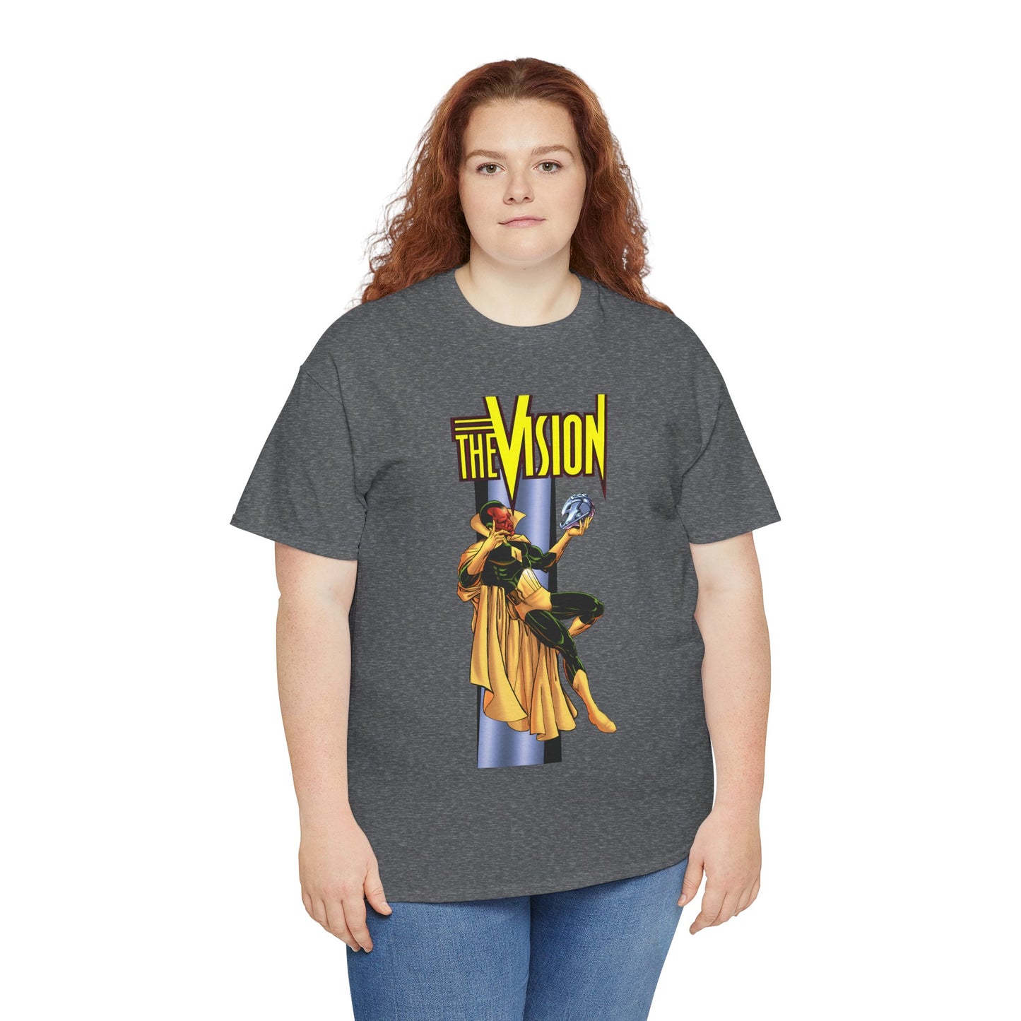 Vision T-Shirt - George Perez Art - Built by Ultron - Avengers Member - Marvel Comics