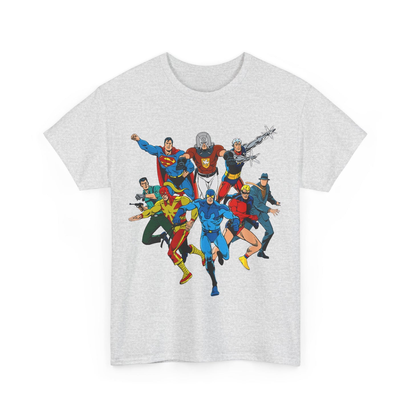 Charlton Characters T-Shirt - DC Comics - Captain Atom, Peacemaker, The Question, Blue Beetle, Judomaster