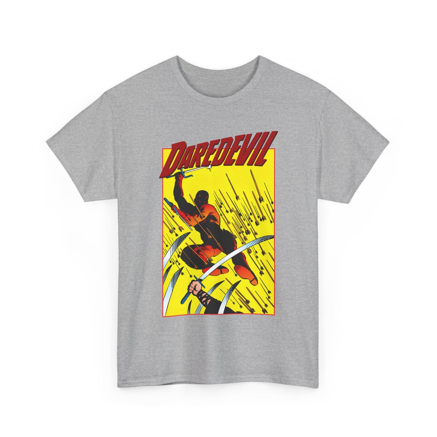 Daredevil T-Shirt - Frank Miller Art - Matt Murdock - Ninja Arrow Attack - 1980s Classic Story - Marvel Comics