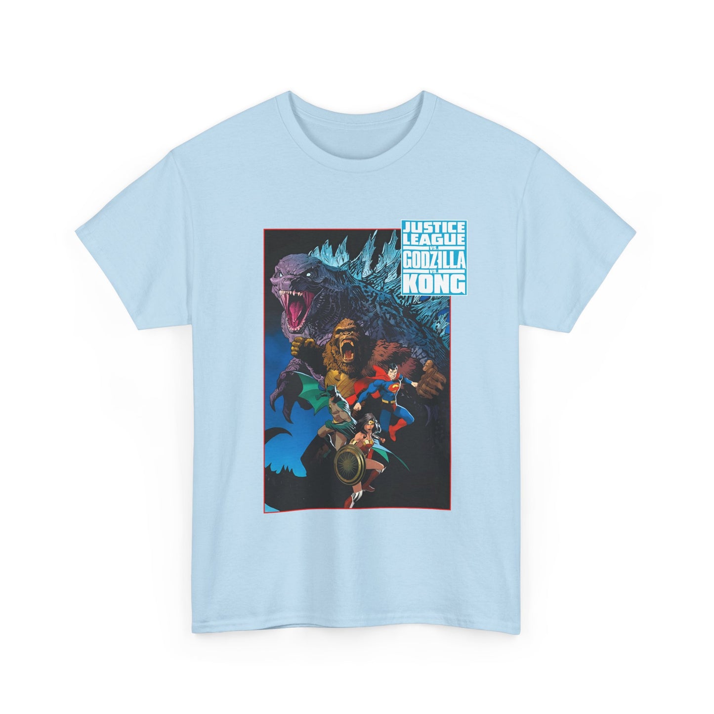 Justice League Vs Godzilla Vs Kong T-Shirt - Dan Mora Art - Wonder Woman, Superman, Batman - DC Comics