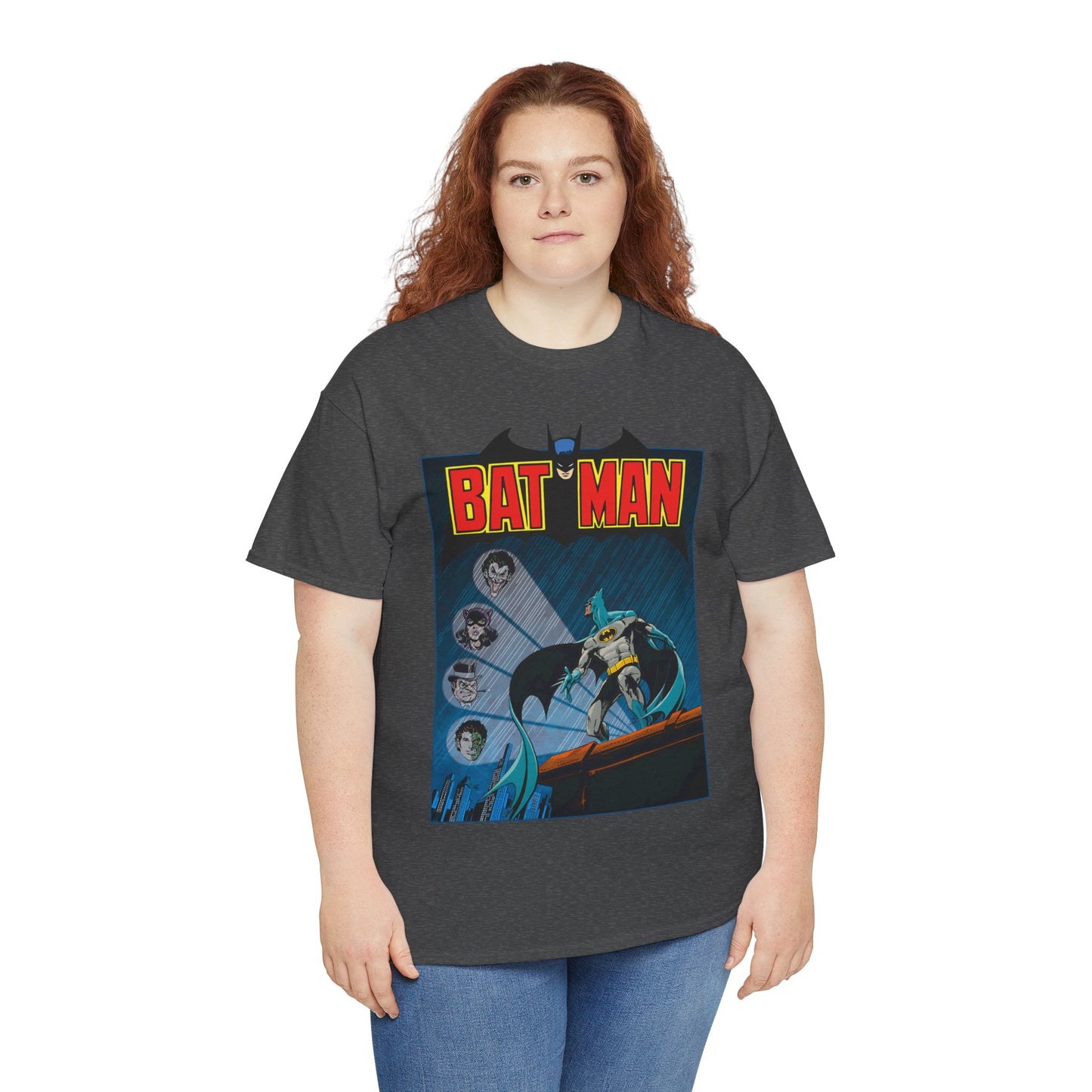 Batman T-Shirt - DC Comics - Catwoman, Joker, Two-Face, Penguin - Bronze Age Art - Gotham City