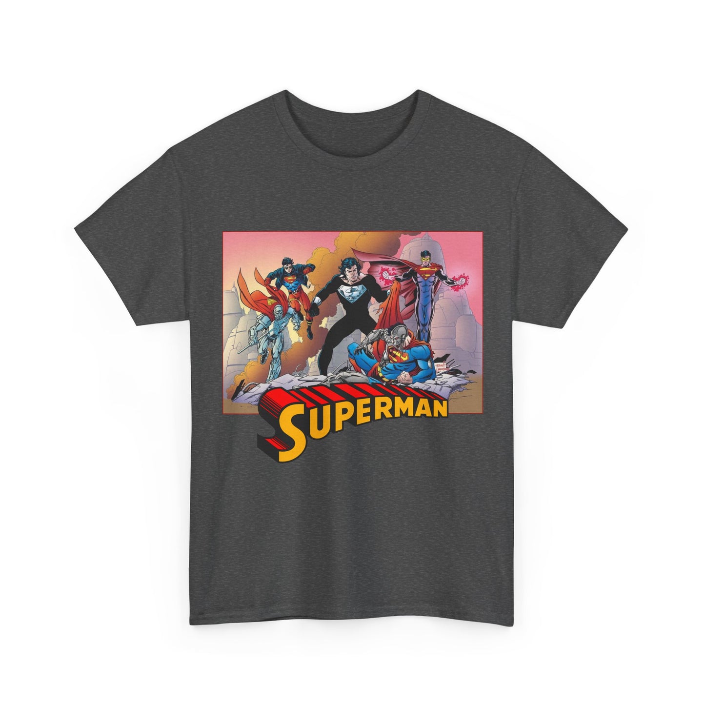 Superman T-Shirt - Tom Grummett Art - Death & Return - Steel, Cyborg, Eradicator - DC Comics