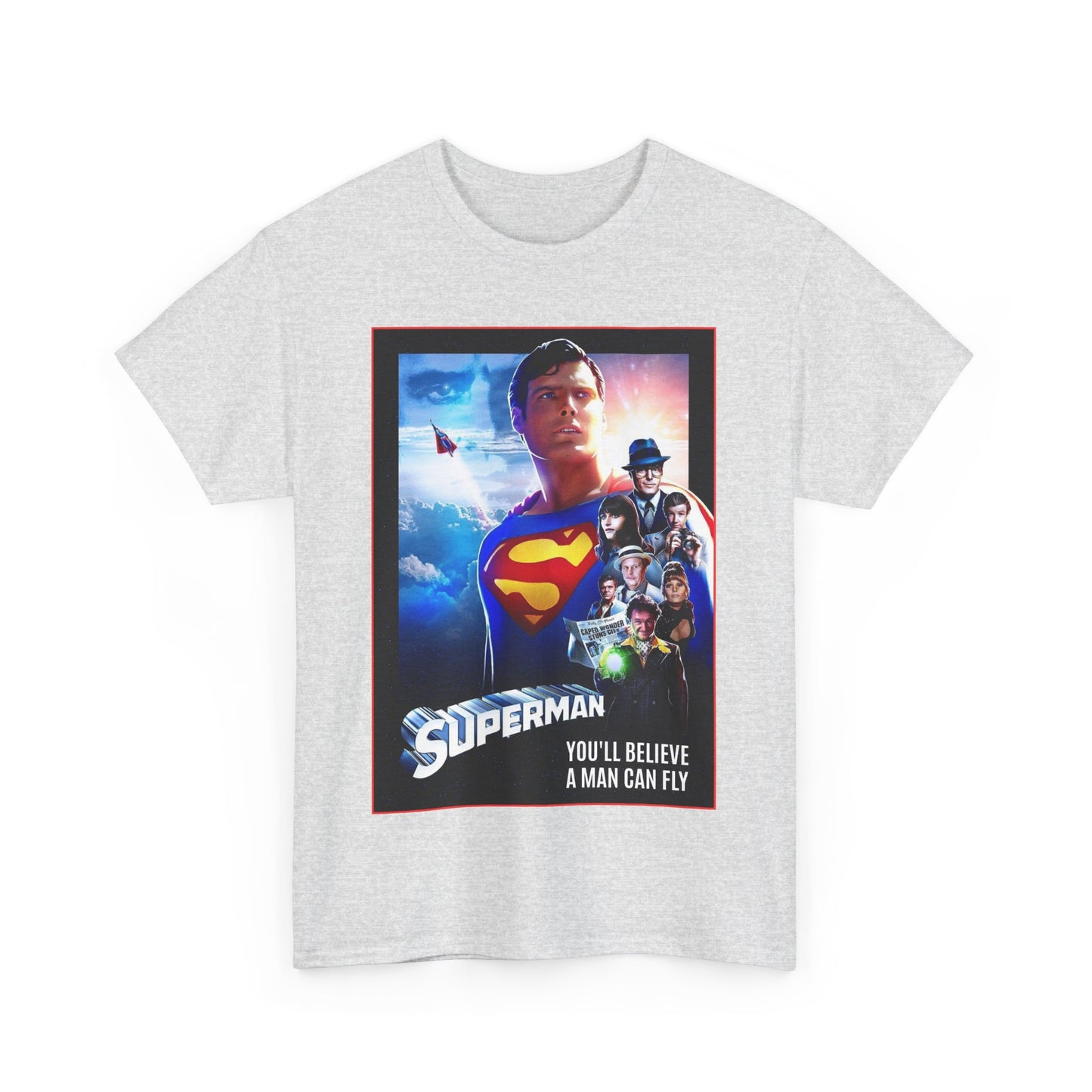 Superman The Movie T-Shirt - Christopher Reeve, Gene Hackman, Margot Kidder - Beloved 1970s Warner Brothers Movie - Krypton, Smallville, Metropolis - DC Comics