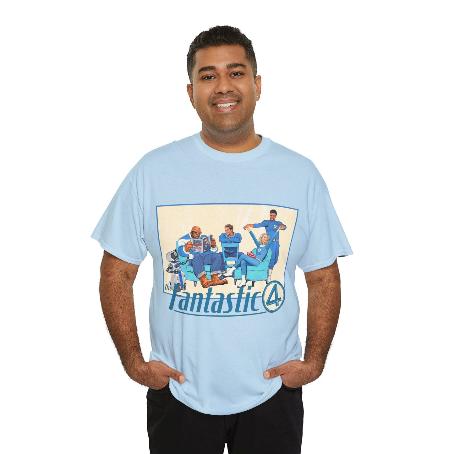 Fantastic Four T-Shirt - 2025 MCU Movie - Reed Richards, Invisible Woman, Thing, Human Torch - Marvel Comics Characters
