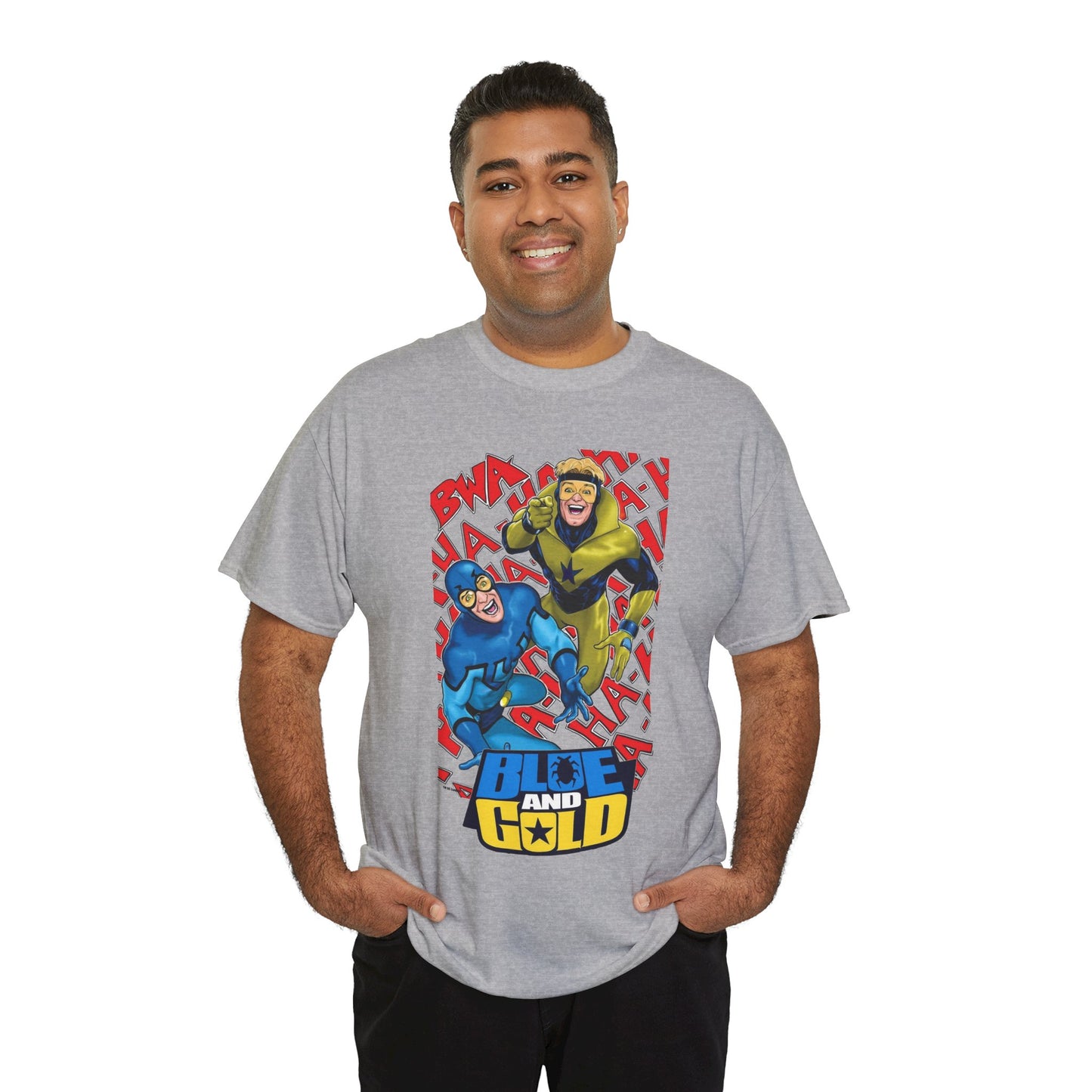 Booster Gold & Blue Beetle T-Shirt - DC Comics - Justice League International Members - Ted Kord