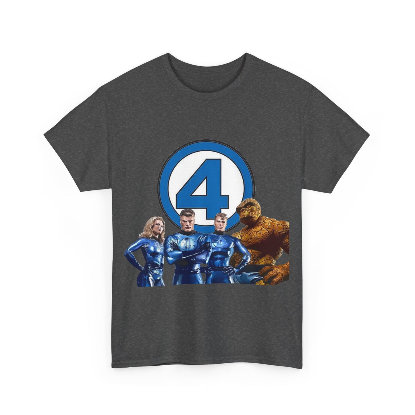 Fantastic Four T-Shirt - Alex Ross Art - 2025 MCU Movie - Iconic Marvel Comics Characters - Human Torch, Invisible Woman, The Thing, Reed Richards