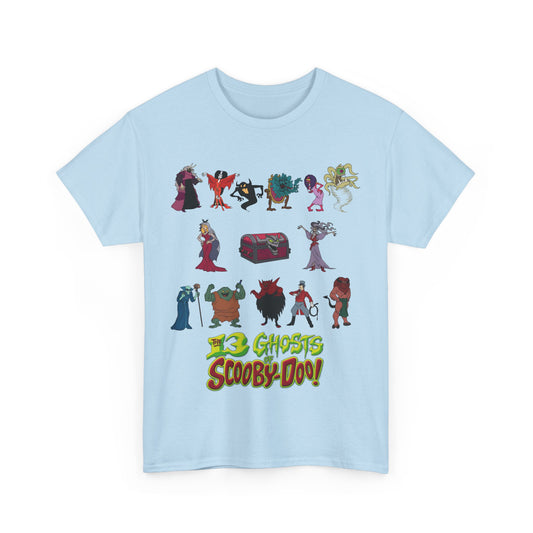 13 Ghosts of Scooby-Doo T-Shirt - Hanna-Barbera Saturday Morning Cartoon - Chest of Demons - Maldor, Queen Morbidia, Reflector Specter