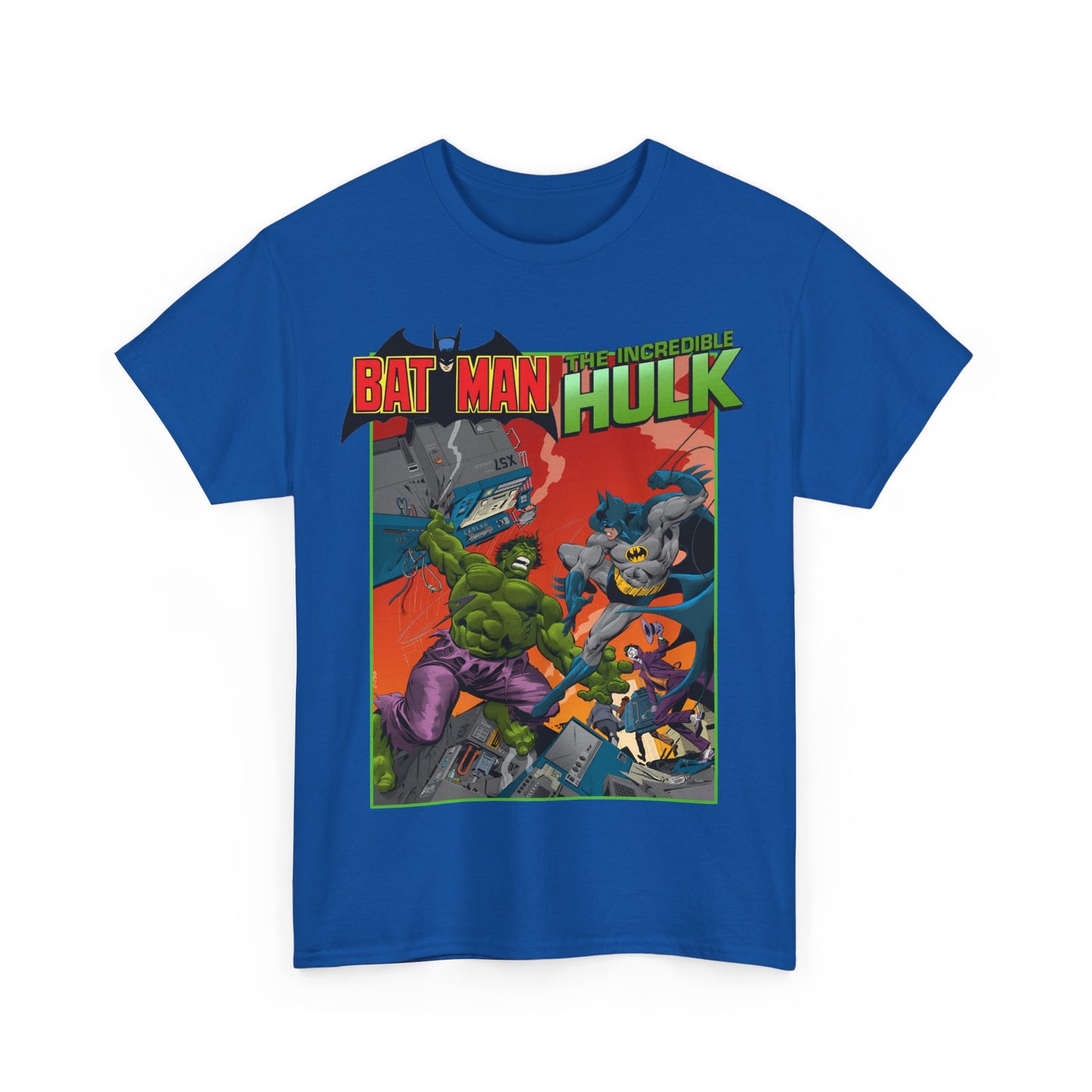 Batman Vs Incredible Hulk T-Shirt - DC Comics & Marvel - Joker - 1970s Team-Up