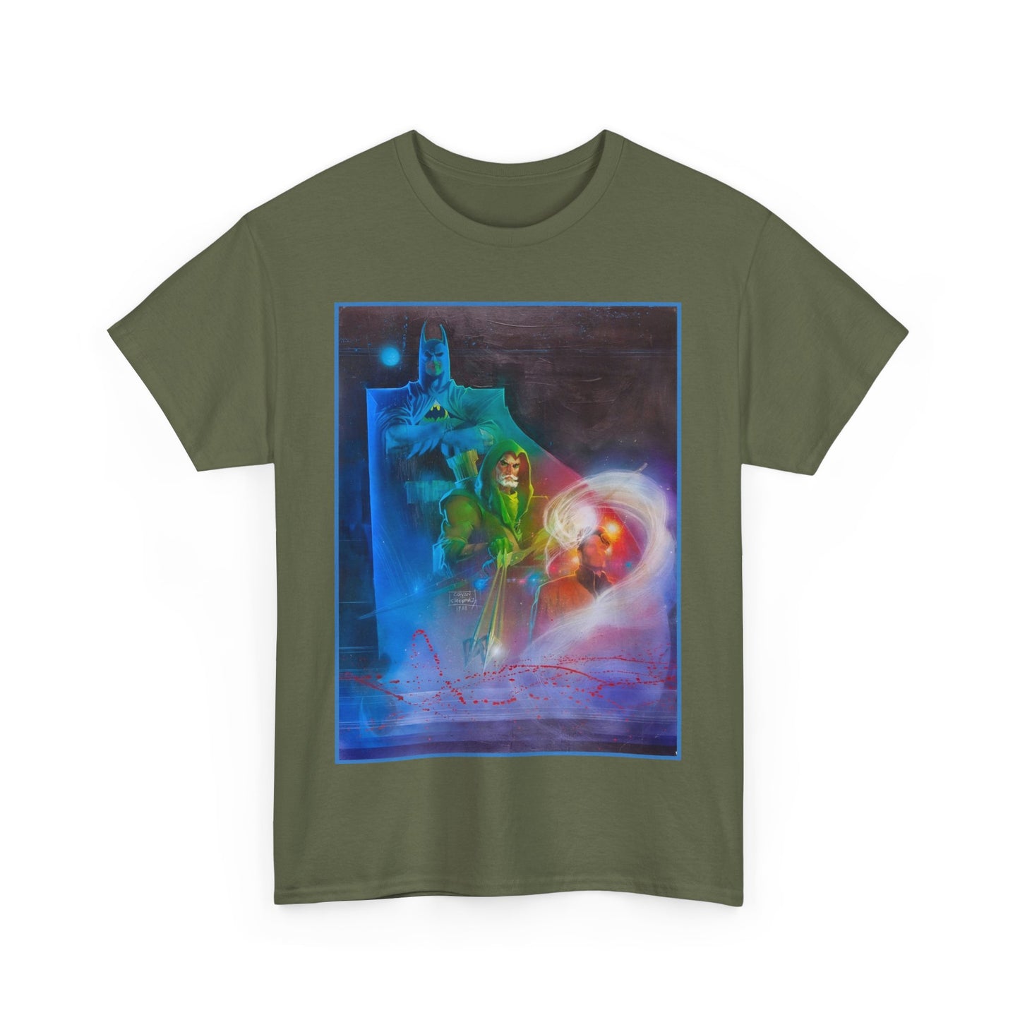 Batman, Green Arrow, Question T-Shirt - Denys Cowan & Bill Sienkiewicz Art - DC Comics - Gotham City