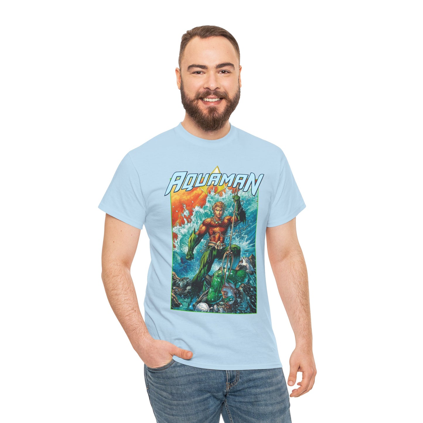 Aquaman T-Shirt - Jim Lee Art - DC New 52 - Arthur Curry, King of Atlantis - DC Comics
