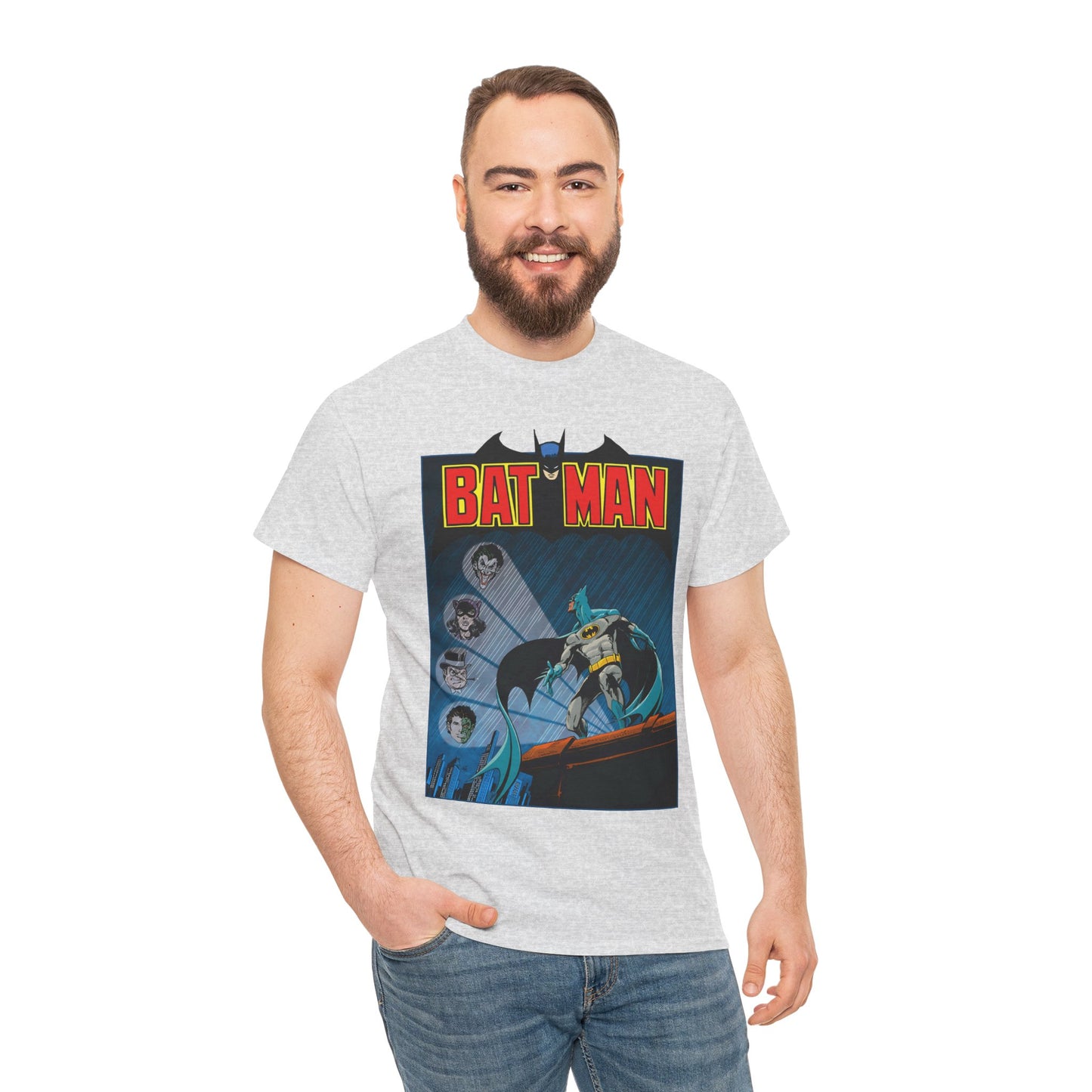 Batman T-Shirt - DC Comics - Catwoman, Joker, Two-Face, Penguin - Bronze Age Art - Gotham City