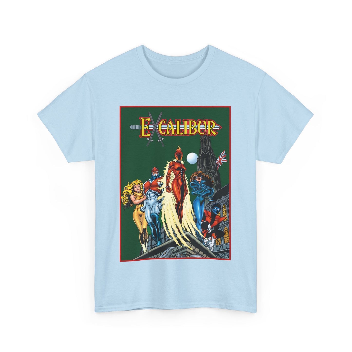 Excalibur T-Shirt - Amazing Alan Davis Art - Nightcrawler, Shadowcat, Captain Britain, Rachel Summers - Marvel Comics - X-Men Spin-Off - Mutants in the UK