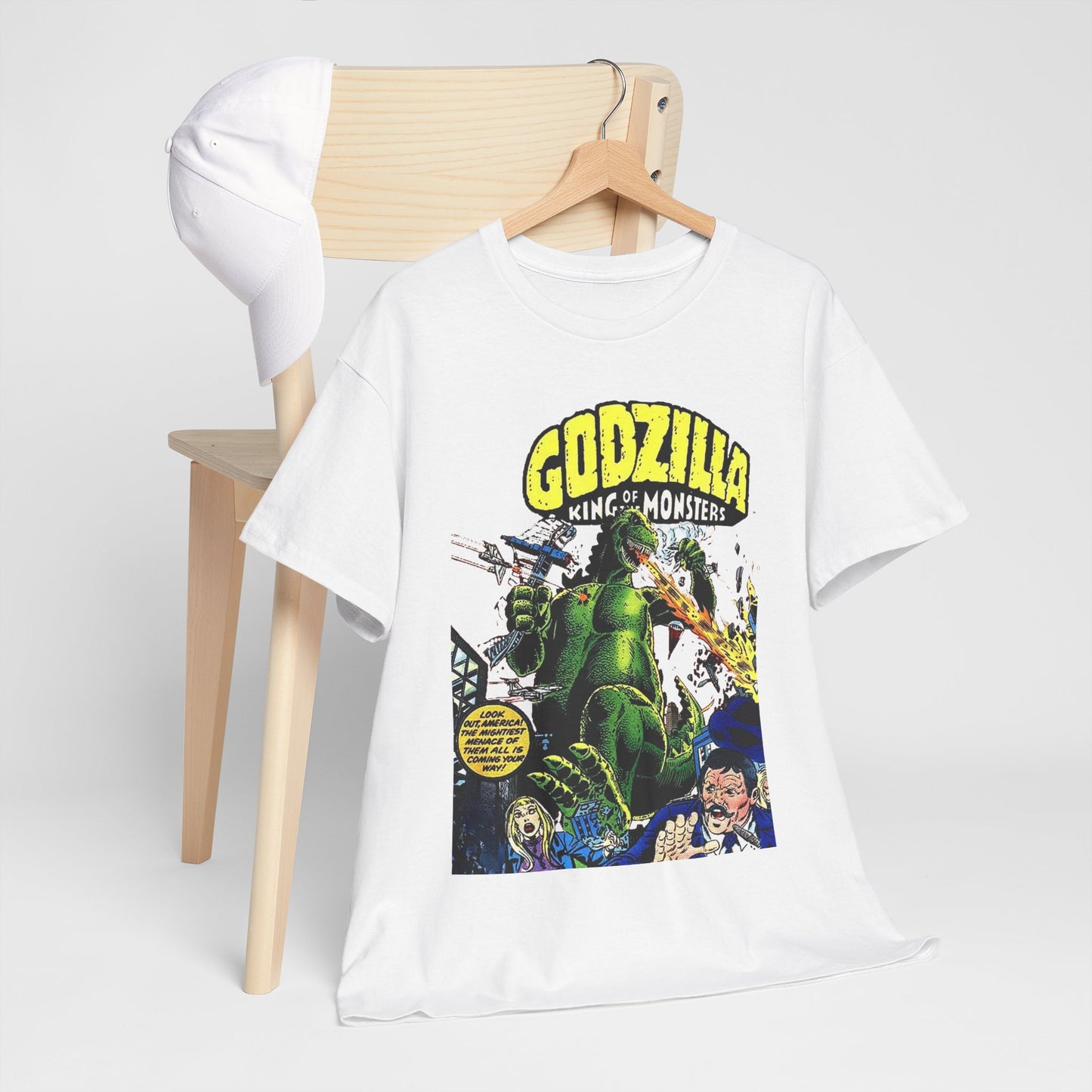 Godzilla T-Shirt - King of the Monsters - 1970s Comic Series - Marvel Comics - Bronze Age Monster Comic