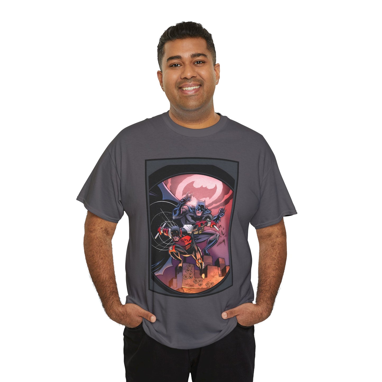 Batman & Daredevil T-Shirt - Scott McDaniel Art - DC Comics & Marvel Comics
