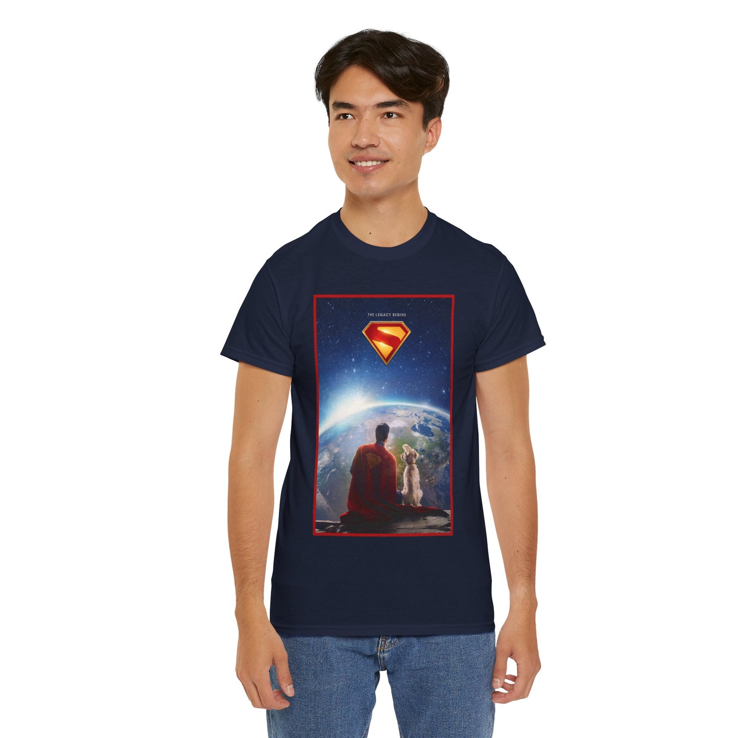 Superman Legacy T-Shirt - 2025 James Gunn Movie Scene - Clark & Krypto On the Moon - David Corenswet - DC Comics - Man of Steel