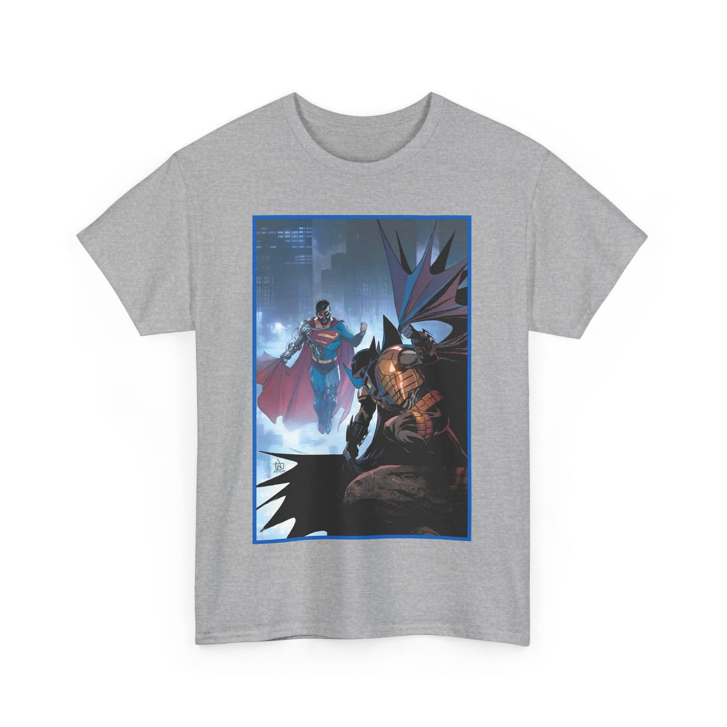 Cyborg Superman Vs Azrael Batman T-Shirt - Lee Weeks Art - Reign of the Superman, Knightfall - World's Finest Variant Cover Art - DC Comics