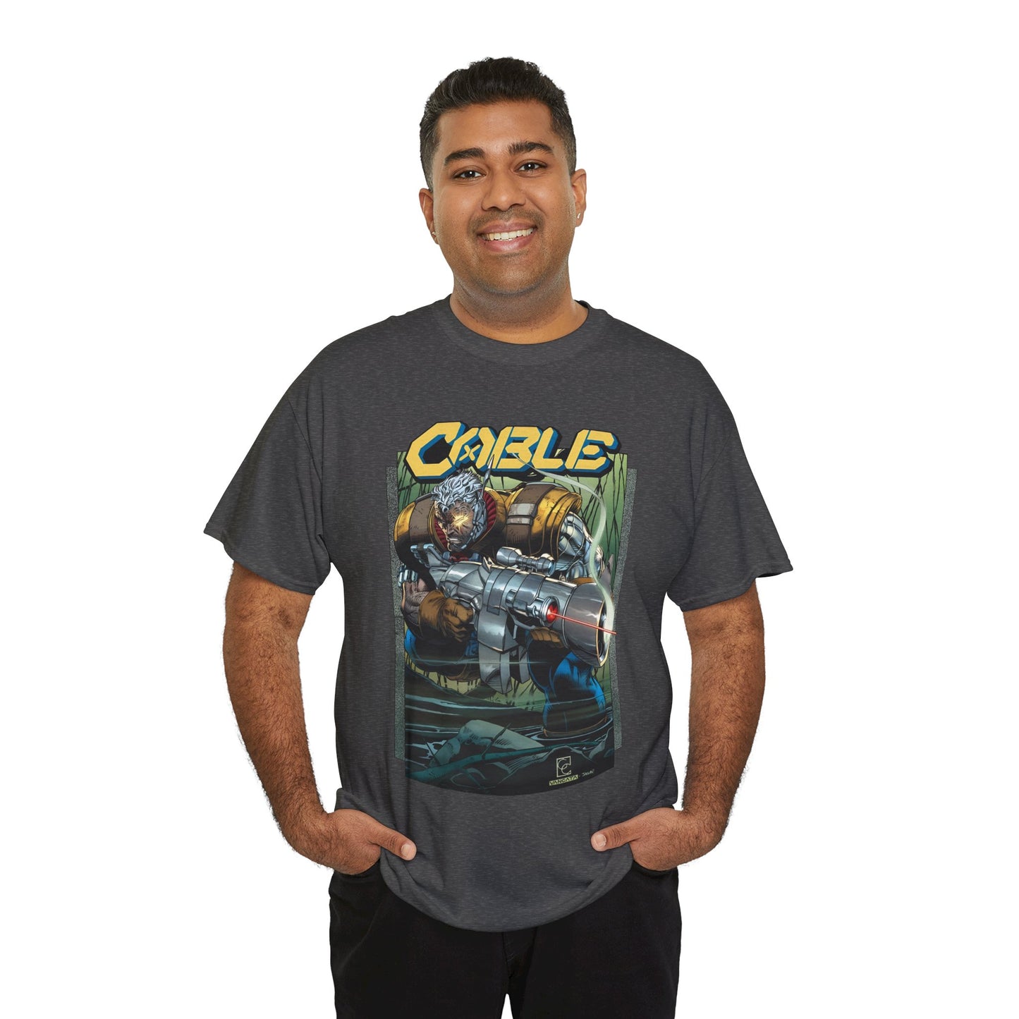Cable T-Shirt - Greg Capullo Art - X-Force Leader, Mutant Fighter - Nathan Summers - Marvel Comics