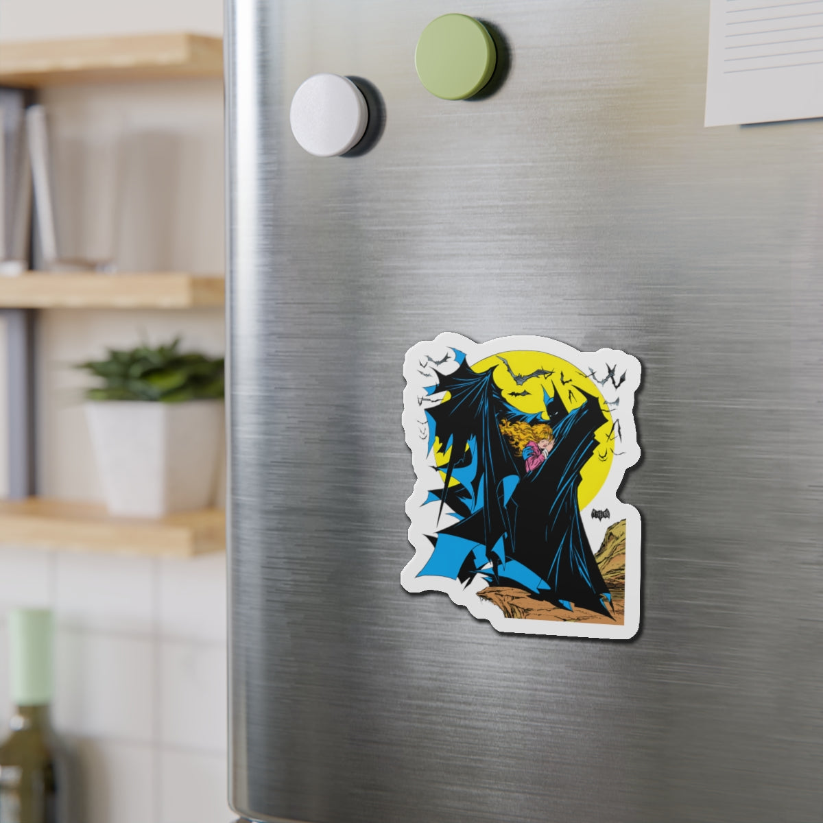 Batman Die-Cut Magnet - Todd McFarlane Art - Surrounded by Bats - Gotham City, Dark Knight Detective - DC Comics - 3", 4", 5", 6"