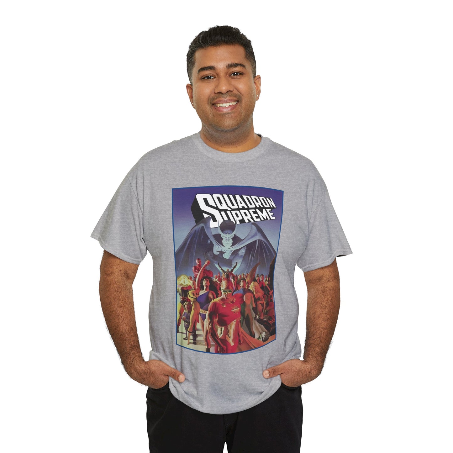 Squadron Supreme T-Shirt - Alex Ross Art - Hyperion, Nighthawk, Power Princess, Doctor Spectrum, Whizzer - Justice League Pastiches - Marvel Comics
