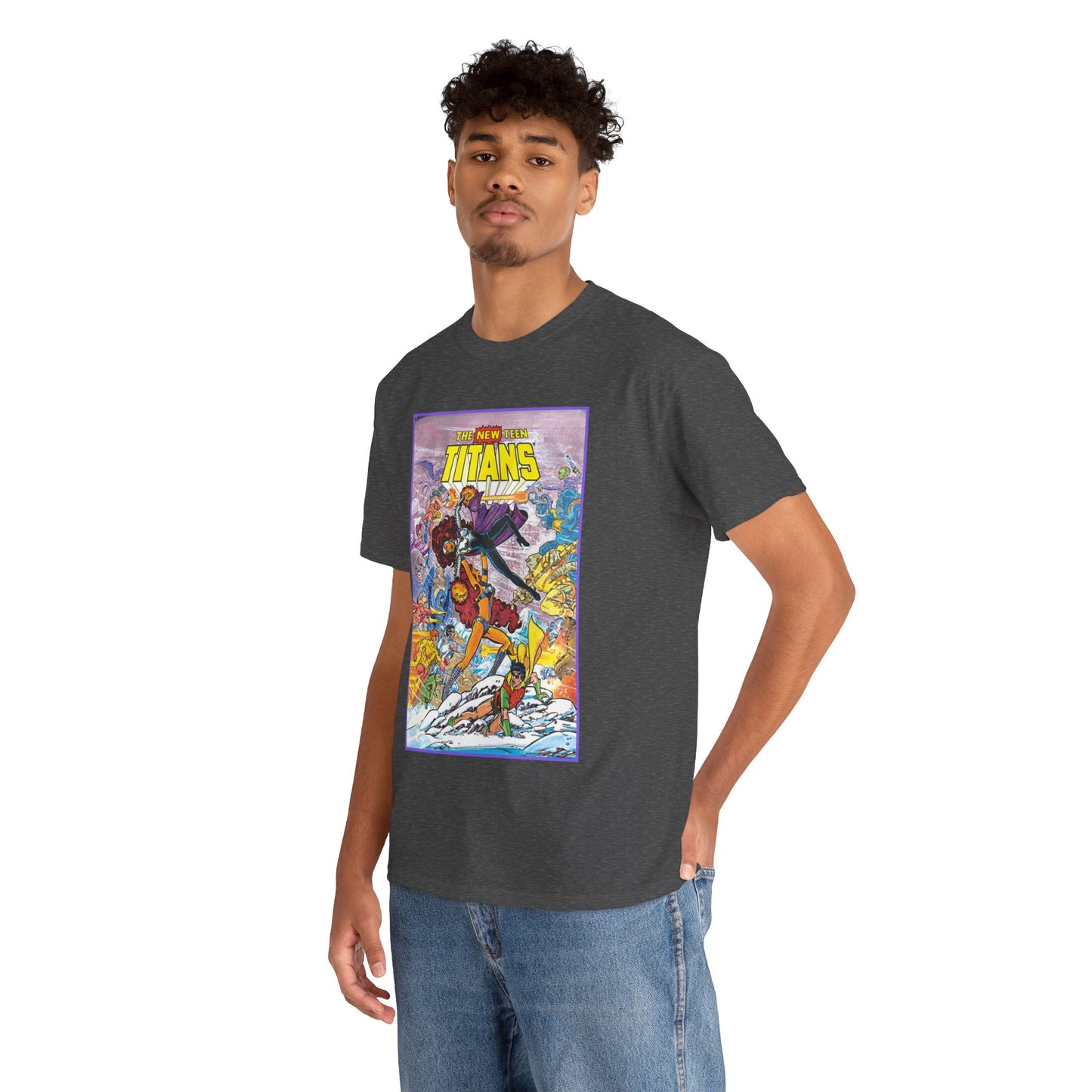 New Teen Titans T-Shirt - George Perez Art - Starfire Vs Blackfire - Omega Man - Annual #1 Cover - DC Comics