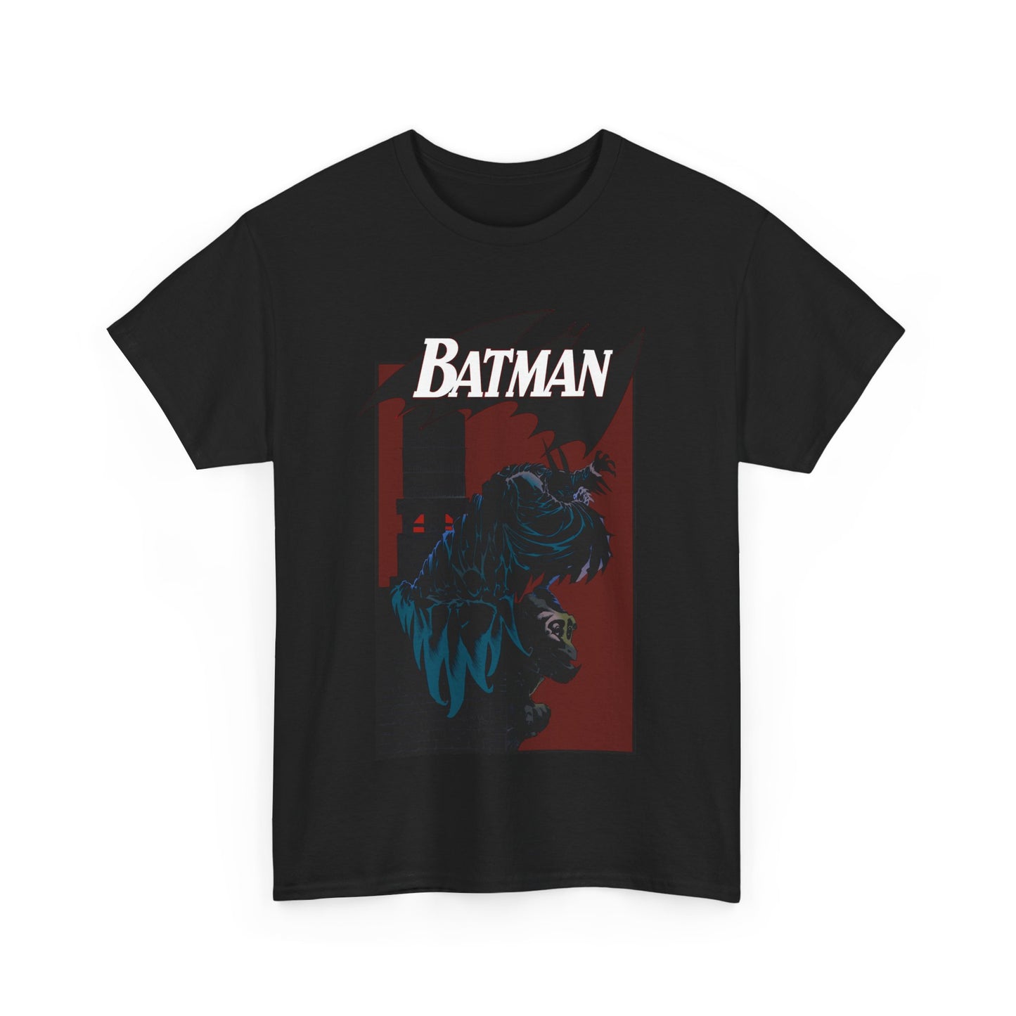 Batman T-Shirt - Kelley Jones Art - 1990s Dark Knight Detective Artwork - Perched on a Gargoyle - DC Comics