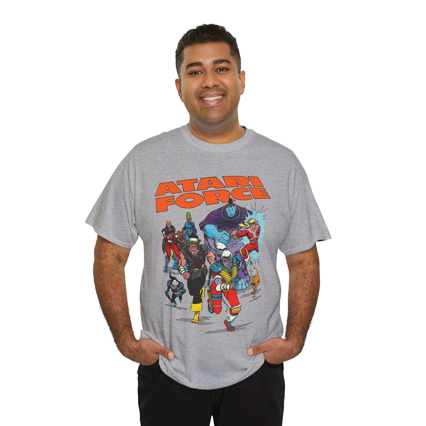 Atari Force T-Shirt - Marshall Rogers & John Byrne Art - Martin Champion, Christopher "Tempest" Champion, "Dart" Bia O'Rourke-Singh, Hukka, Morphea, Babe, Pakrat, Blackjak, Taz - DC Comics