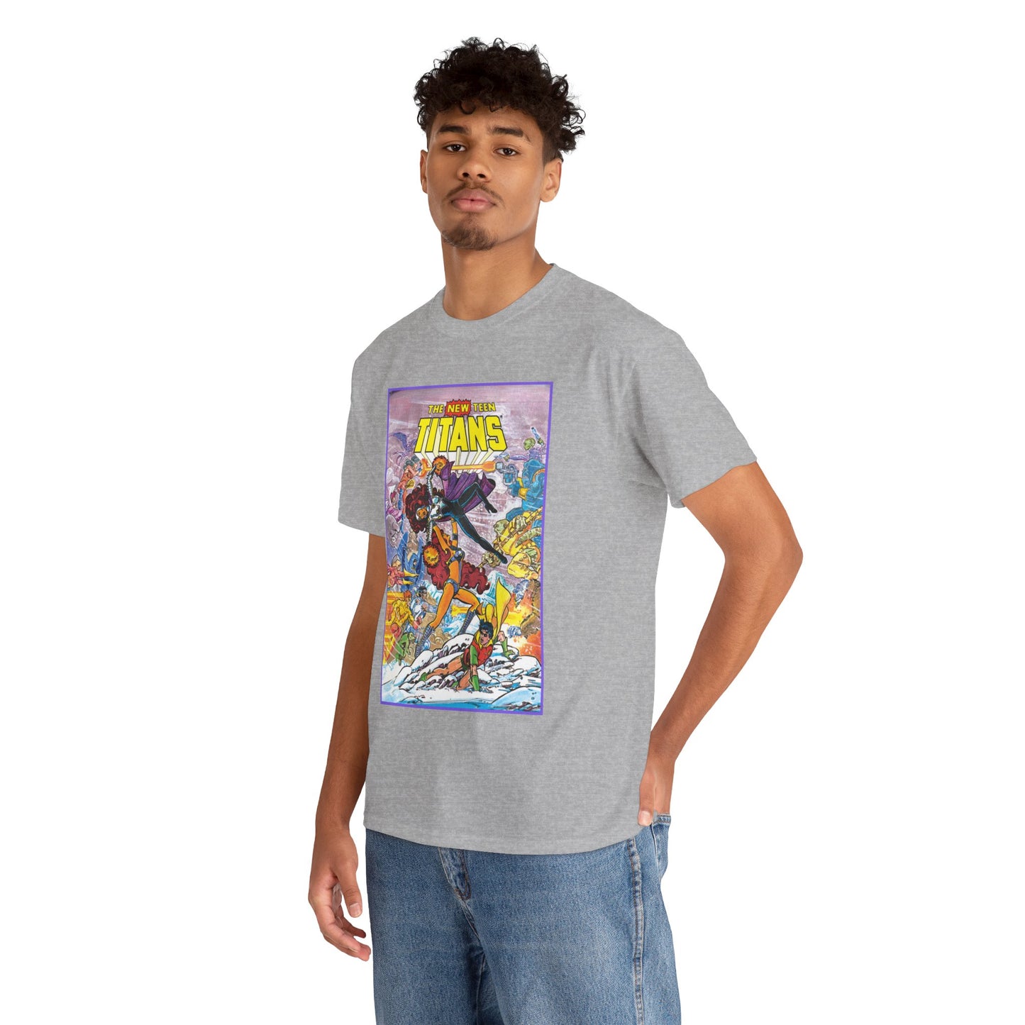 New Teen Titans T-Shirt - George Perez Art - Starfire Vs Blackfire - Omega Man - Annual #1 Cover - DC Comics