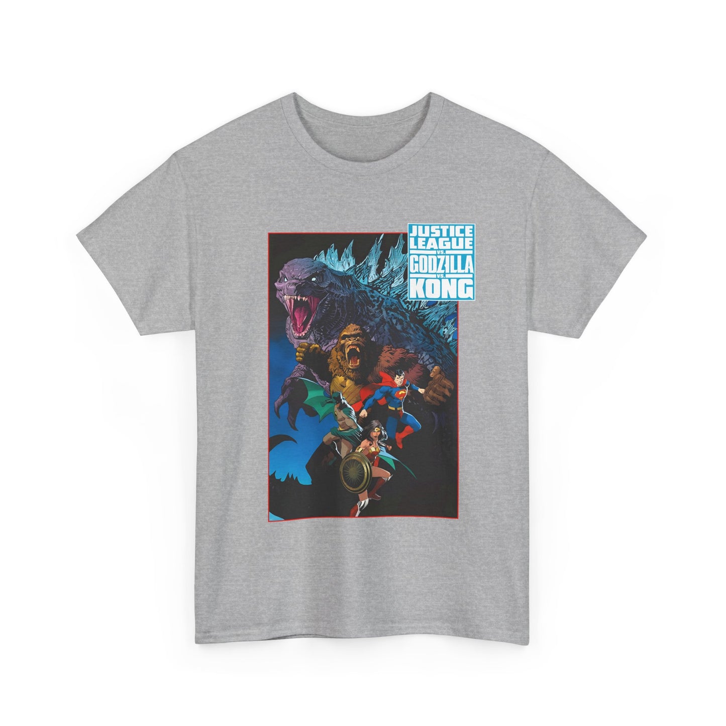 Justice League Vs Godzilla Vs Kong T-Shirt - Dan Mora Art - Wonder Woman, Superman, Batman - DC Comics