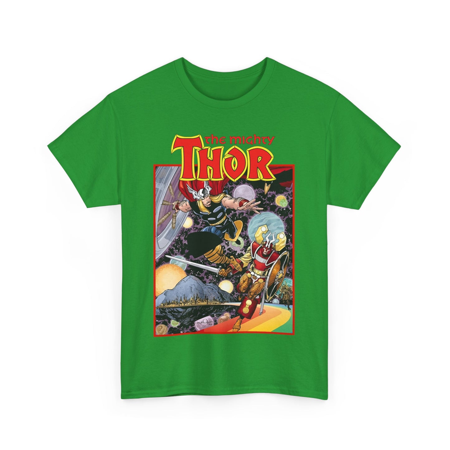 Mighty Thor T-Shirt - Walt Simonson Art - Asgard, Bifröst - God of Thunder - Marvel Comics