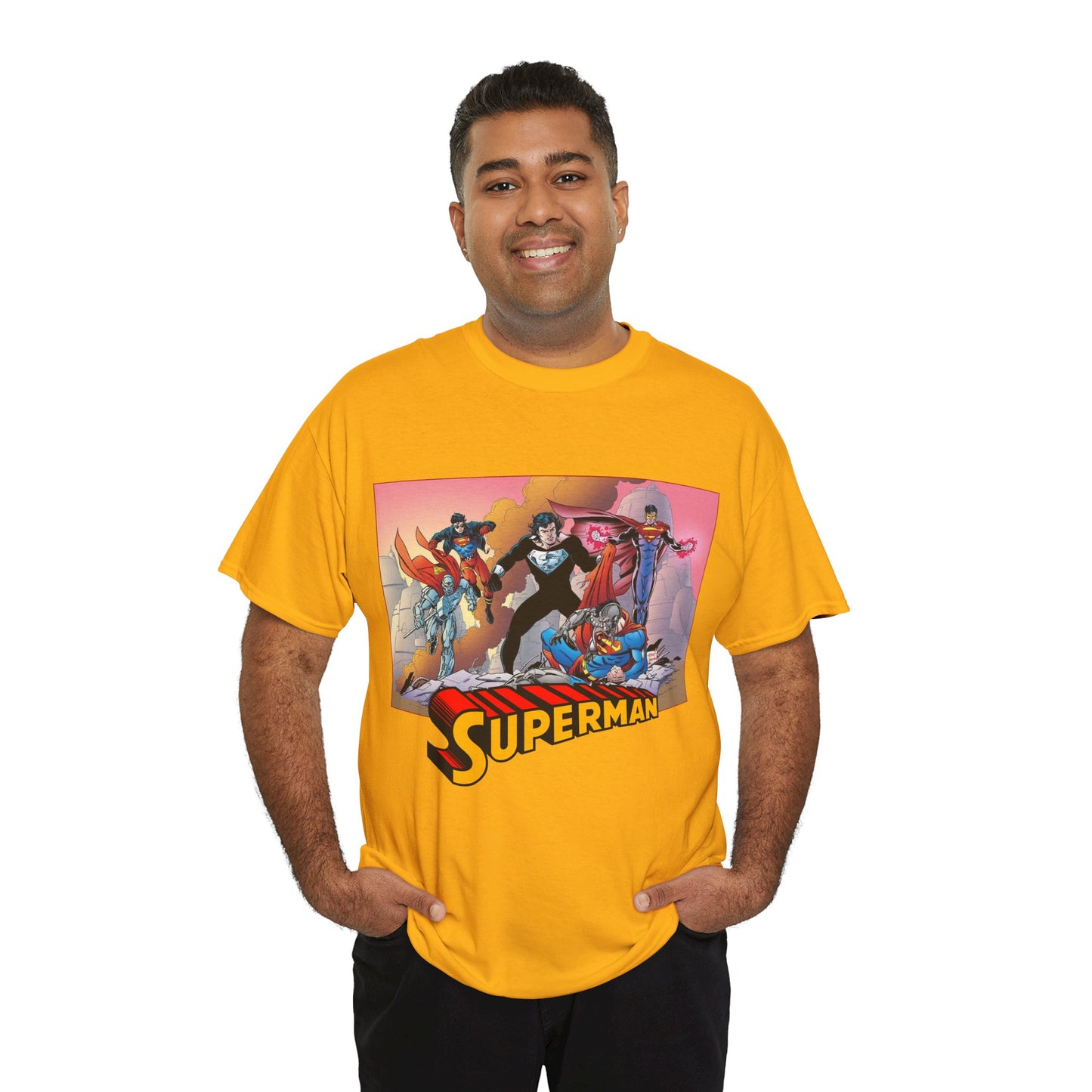 Superman T-Shirt - Tom Grummett Art - Death & Return - Steel, Cyborg, Eradicator - DC Comics