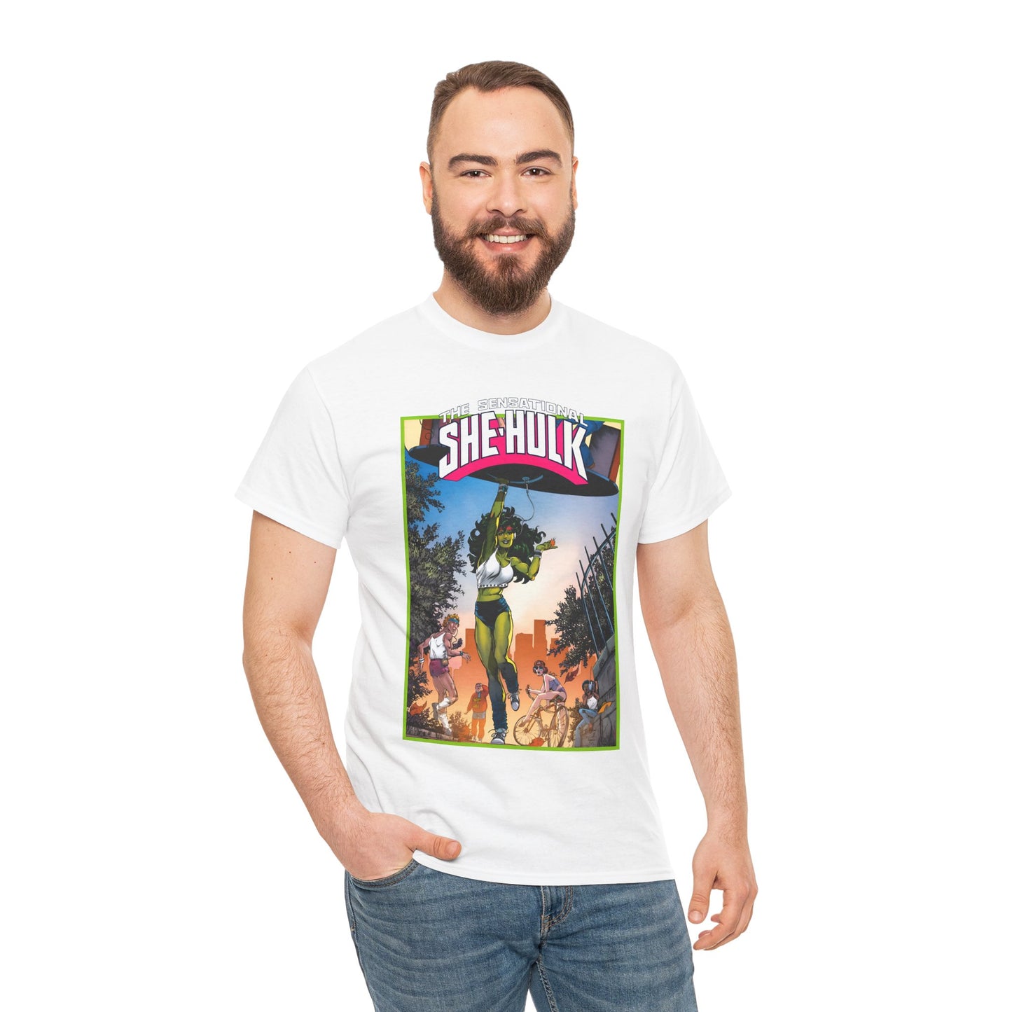 Sensational She-Hulk T-Shirt -John Byrne Poster Art - Jennifer Walters, Hulk's Cousin - Marvel Comics