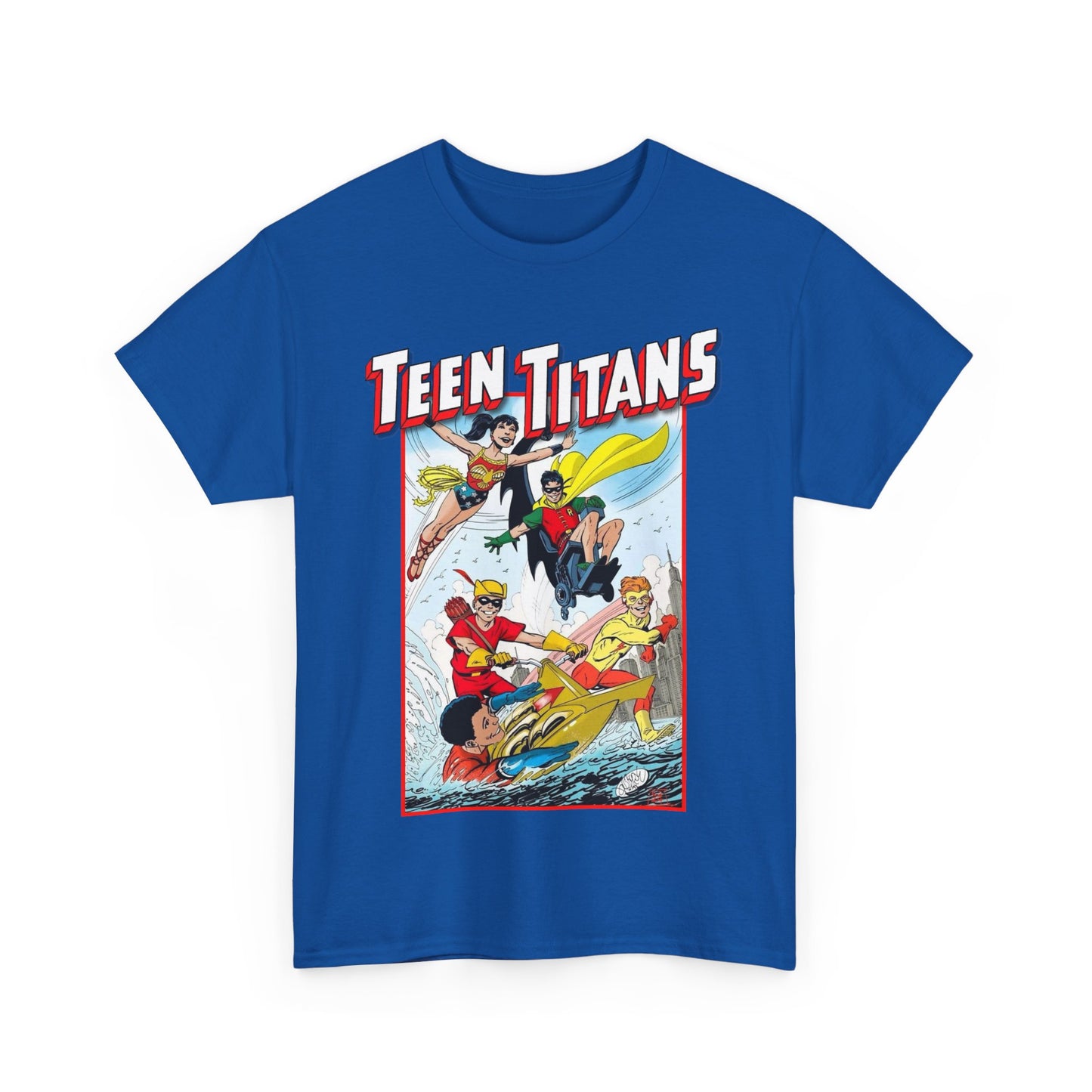 Teen Titans T-Shirt - John Byrne Art - Robin, Wonder Girl, Kid Flash, Speedy, Aqualad - DC Comics