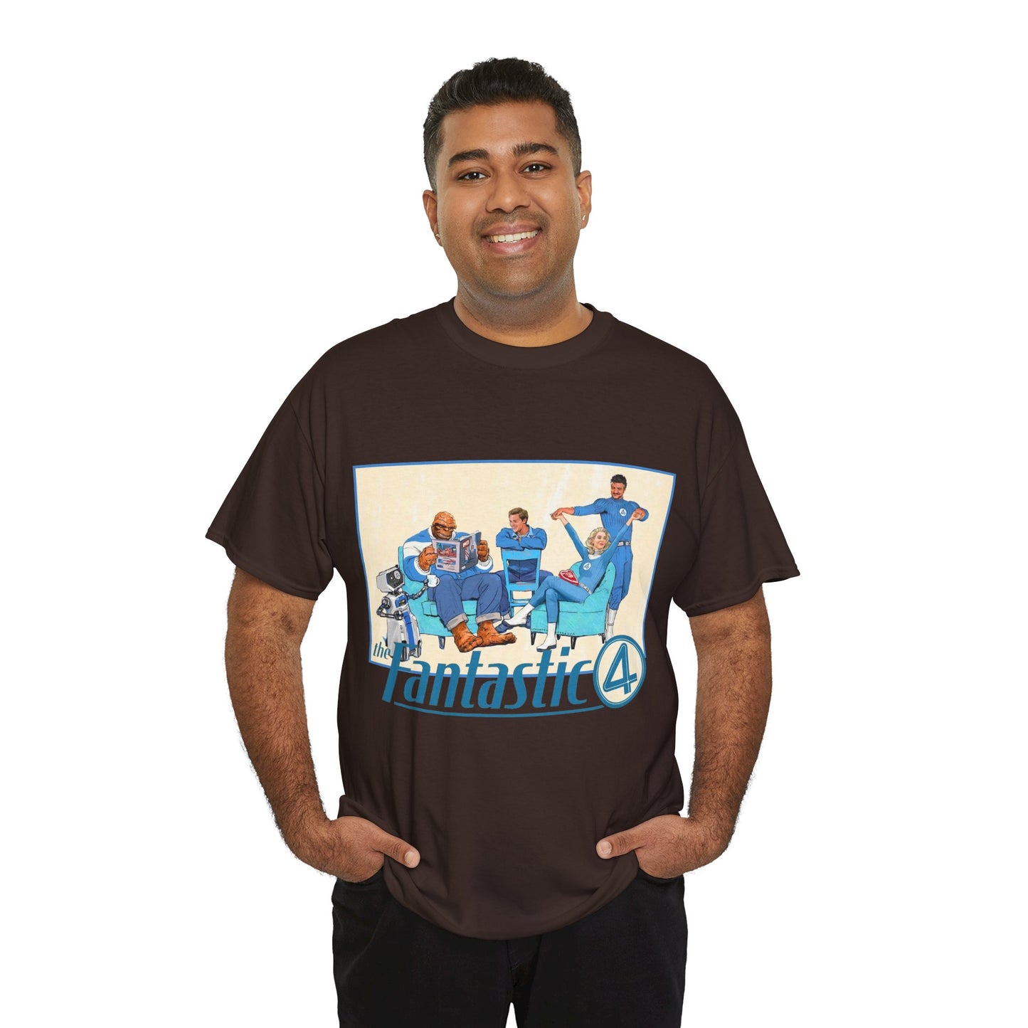Fantastic Four T-Shirt - 2025 MCU Movie - Reed Richards, Invisible Woman, Thing, Human Torch - Marvel Comics Characters