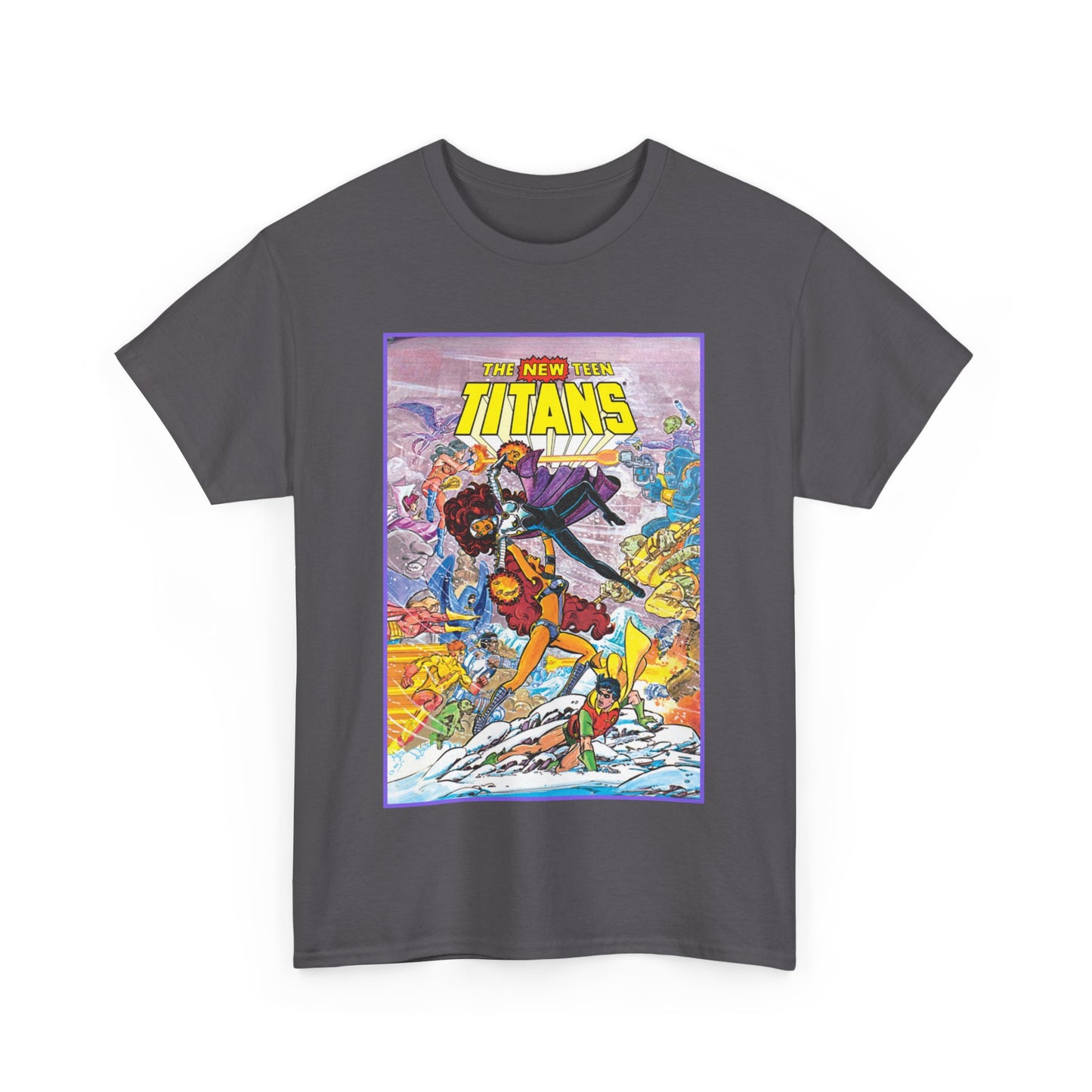 New Teen Titans T-Shirt - George Perez Art - Starfire Vs Blackfire - Omega Man - Annual #1 Cover - DC Comics