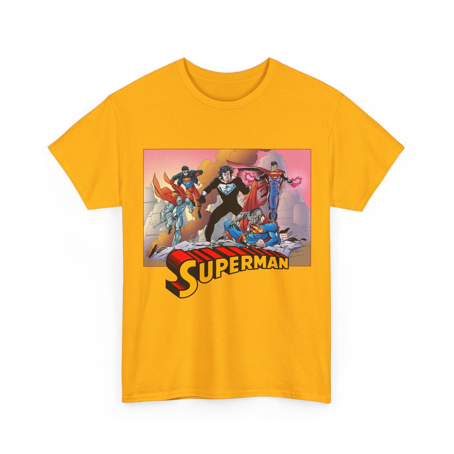 Superman T-Shirt - Tom Grummett Art - Death & Return - Steel, Cyborg, Eradicator - DC Comics