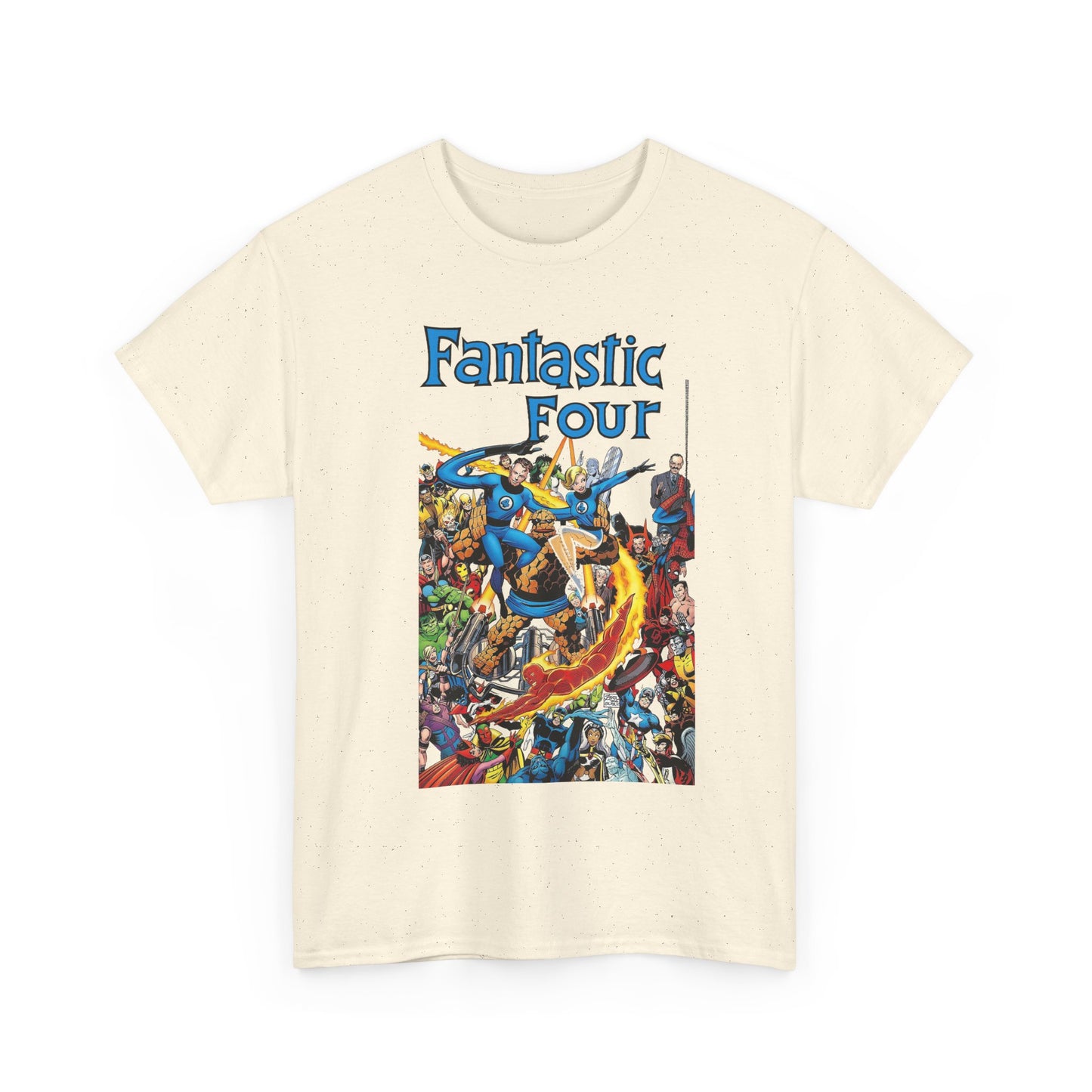 Fantastic Four T-Shirt - Classic John Byrne Art - Popular Marvel Comics Characters - Human Torch, The Thing, Invisible Woman, Reed Richards - 2025 MCU Movie