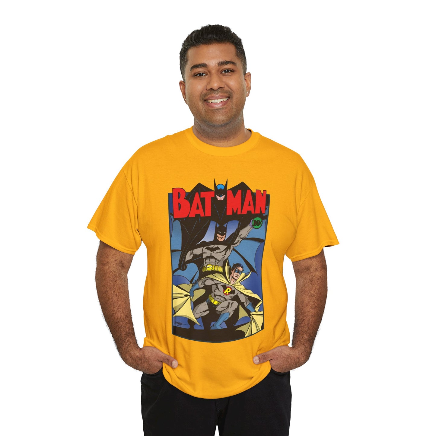 Batman & Robin T-Shirt - George Perez Art - Earth 2 - DC Comics - Golden Age JSA - Bruce Wayne & Dick Grayson
