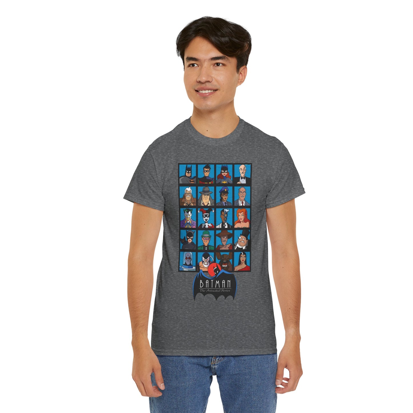Batman T-Shirt - Animated Series - Harley Quinn, Batgirl, Joker, Bane, Robin, Two-Face, Catwoman, Riddler - Classic TV Cartoon Series