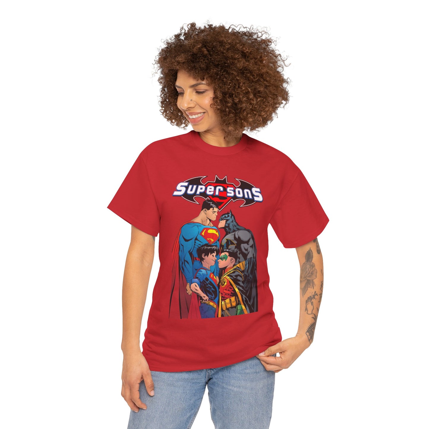 Super Sons T-Shirt - Jorge Jimenez Art - Superman, Batman, Jon Kent, Damian Wayne - DC Comics - Sons of Superman & Batman