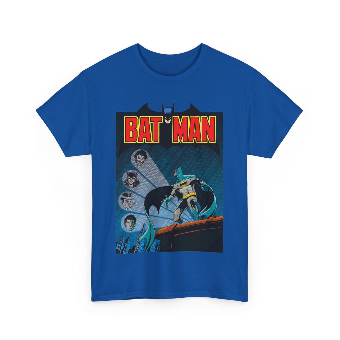 Batman T-Shirt - DC Comics - Catwoman, Joker, Two-Face, Penguin - Bronze Age Art - Gotham City