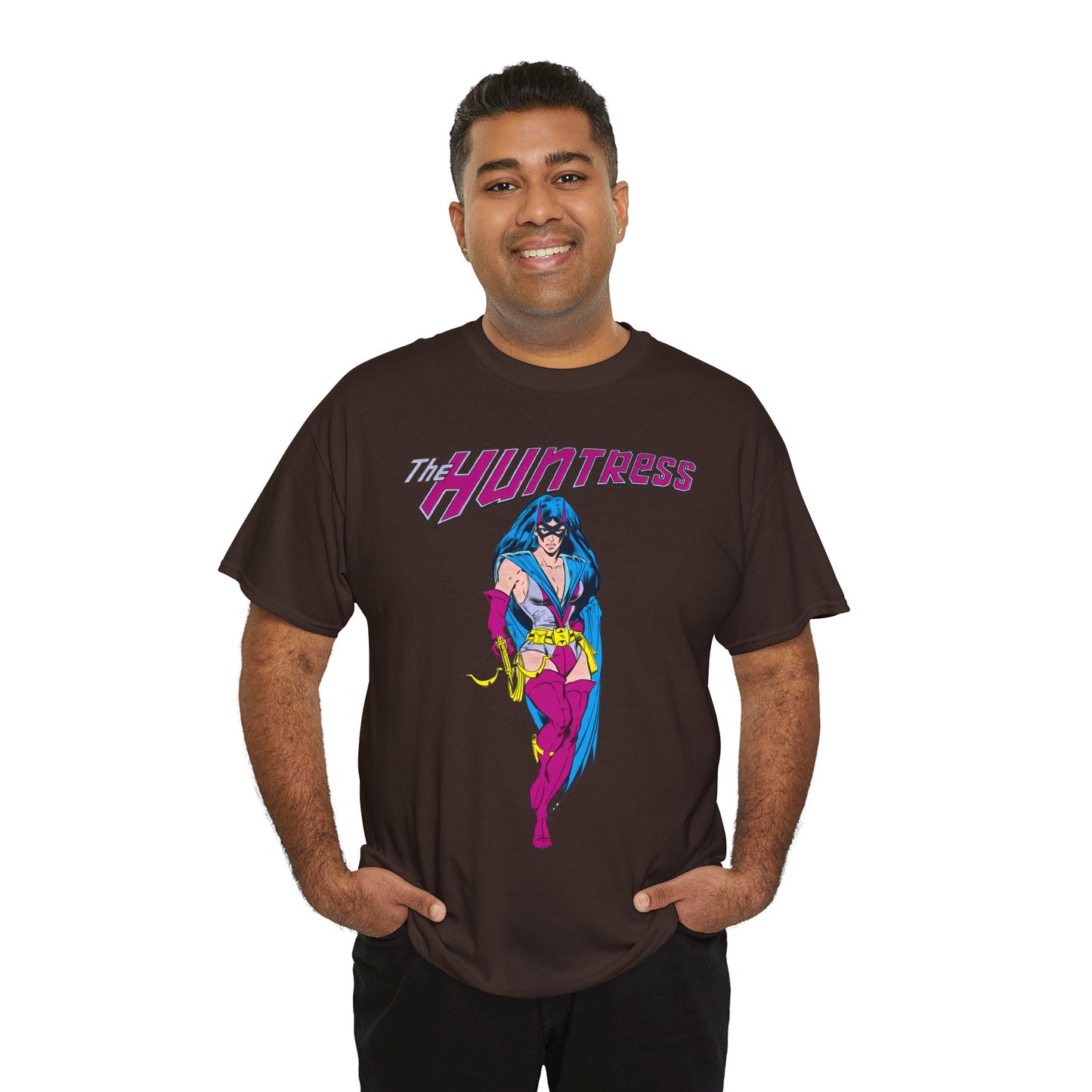 Huntress T-Shirt - Joe Staton Art - Helena Wayne, Daughter of Earth 2 Batman & Catwoman - Pre-Crisis JSA Member - DC Comics