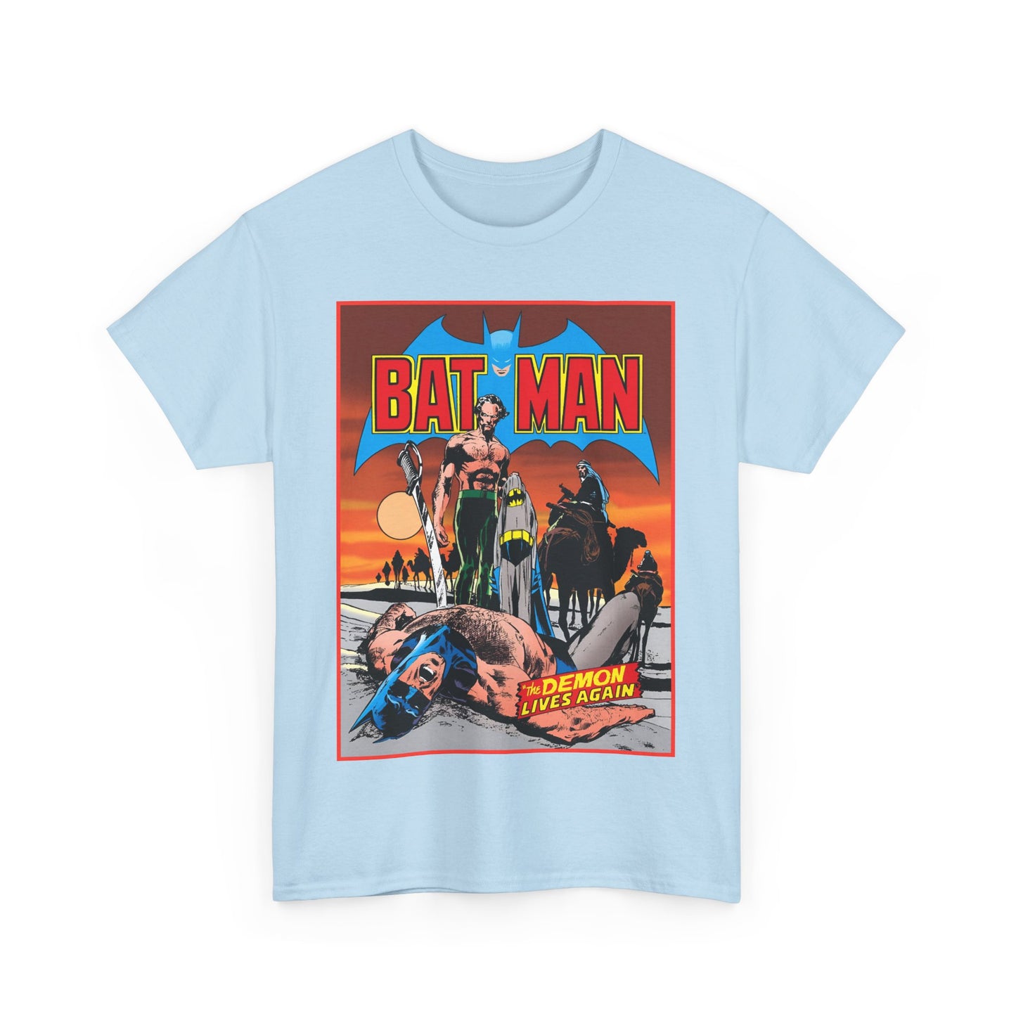 Batman T-Shirt - Neal Adams Art - R'as Al Ghul - Demon Lives Again - DC Comics - Dark Knight Detective