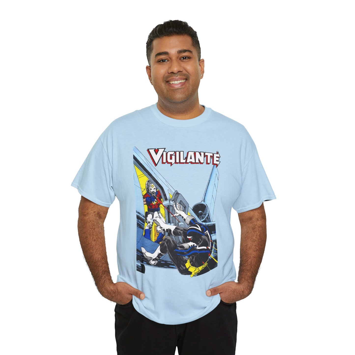 Vigilante Vs Peacemaker T-Shirt - Mike Grell Art - Adrian Chase - DC Comics