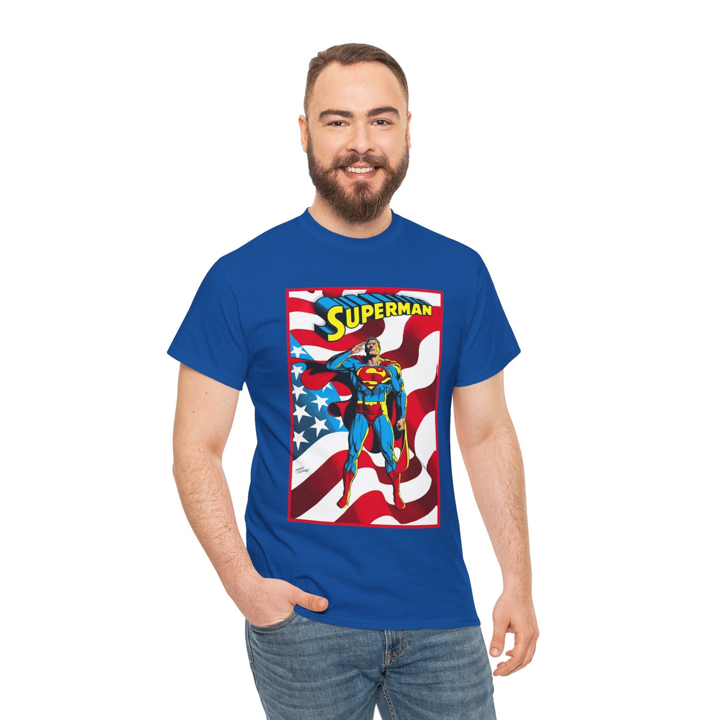 Superman T-Shirt - Jerry Ordway Art - Man of Steel, Metropolis - DC Comics