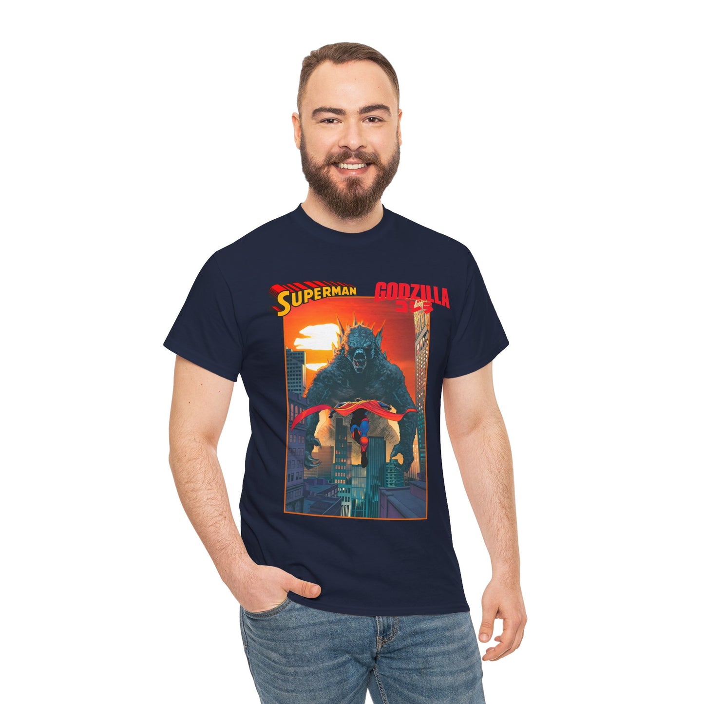Superman Vs Godzilla T-Shirt - DC Comics - Man of Steel Vs the King of the Monsters