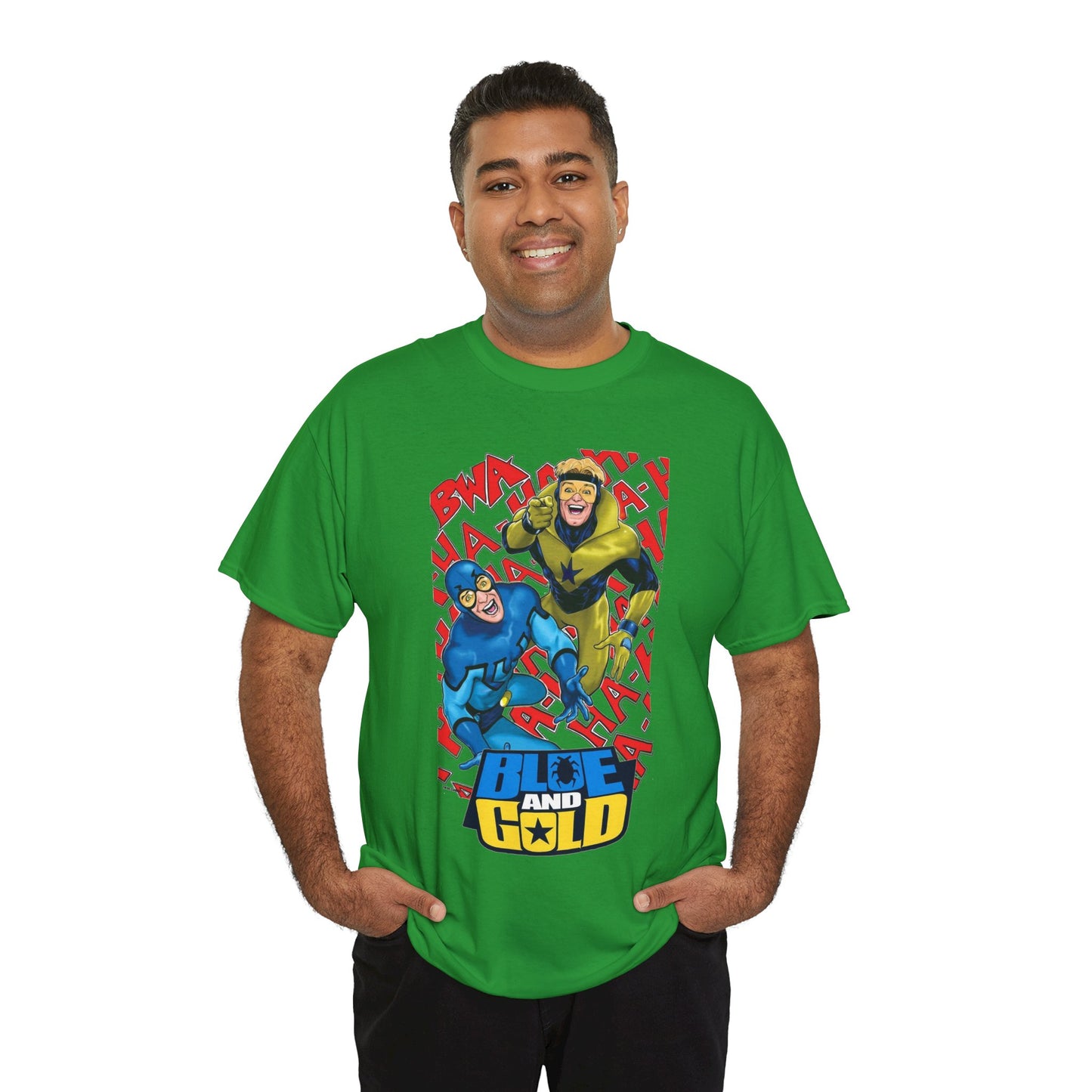 Booster Gold & Blue Beetle T-Shirt - DC Comics - Justice League International Members - Ted Kord