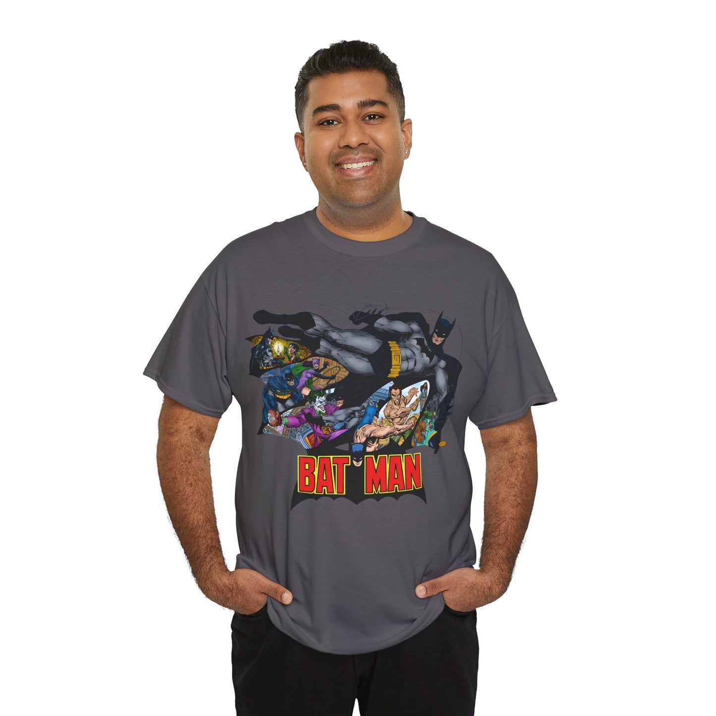 Batman T-Shirt - John Byrne Art - Joker, Catwoman, Ra's al Ghul, Talia - DC Comics - The Batcave