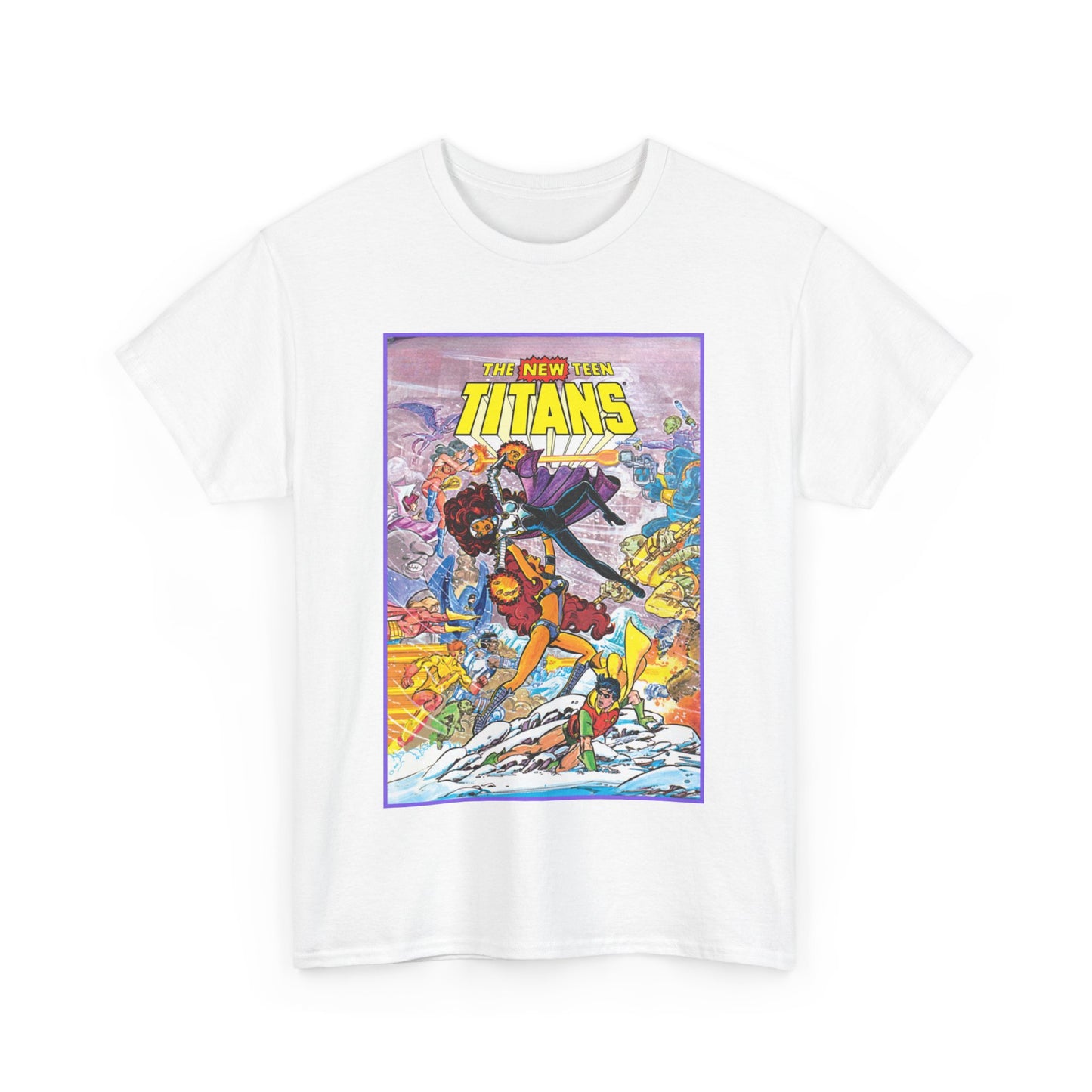 New Teen Titans T-Shirt - George Perez Art - Starfire Vs Blackfire - Omega Man - Annual #1 Cover - DC Comics