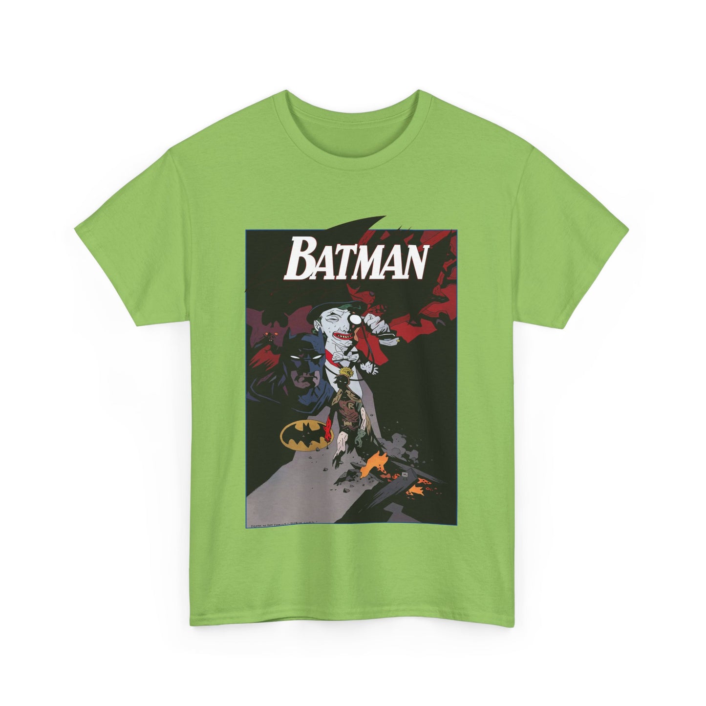 Batman T-Shirt - Mike Mignola Art - Death in the Family Storyline - Joker & Robin (Jason Todd) - DC Comics